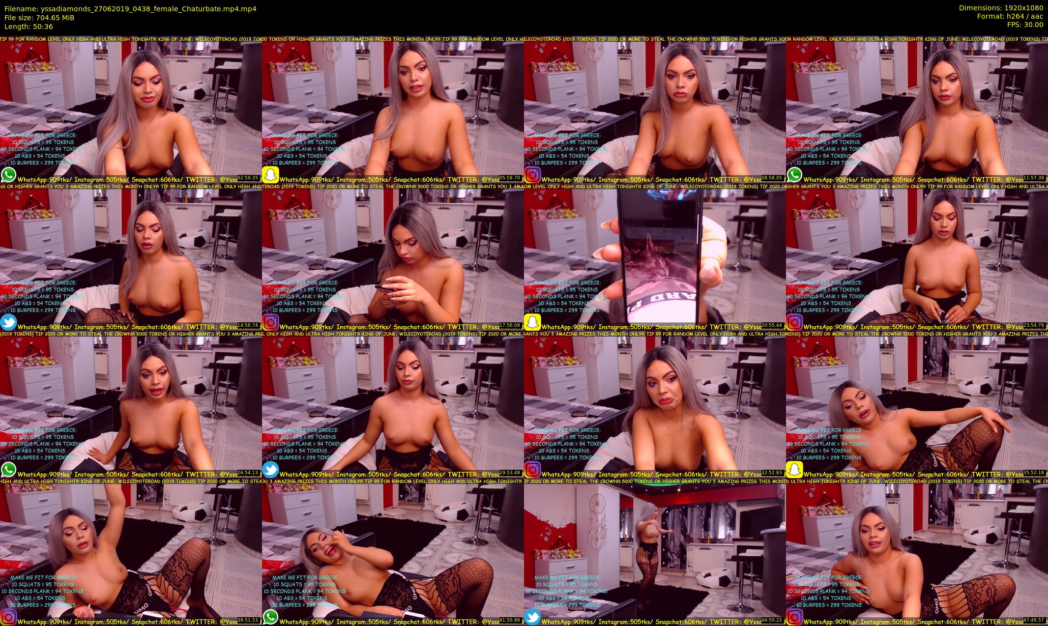 yssadiamonds — 51 minute Chaturbate female cam show recording, 1080p, Jun 27, 2019