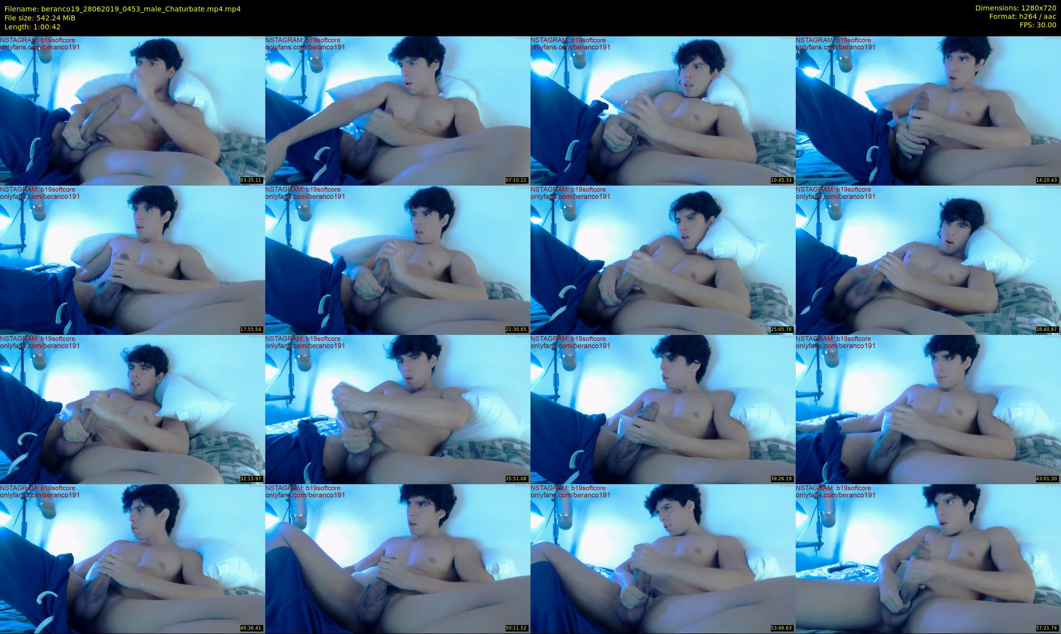 beranco19 — 61 minute Chaturbate male cam show recording, 720p, Jun 28, 2019
