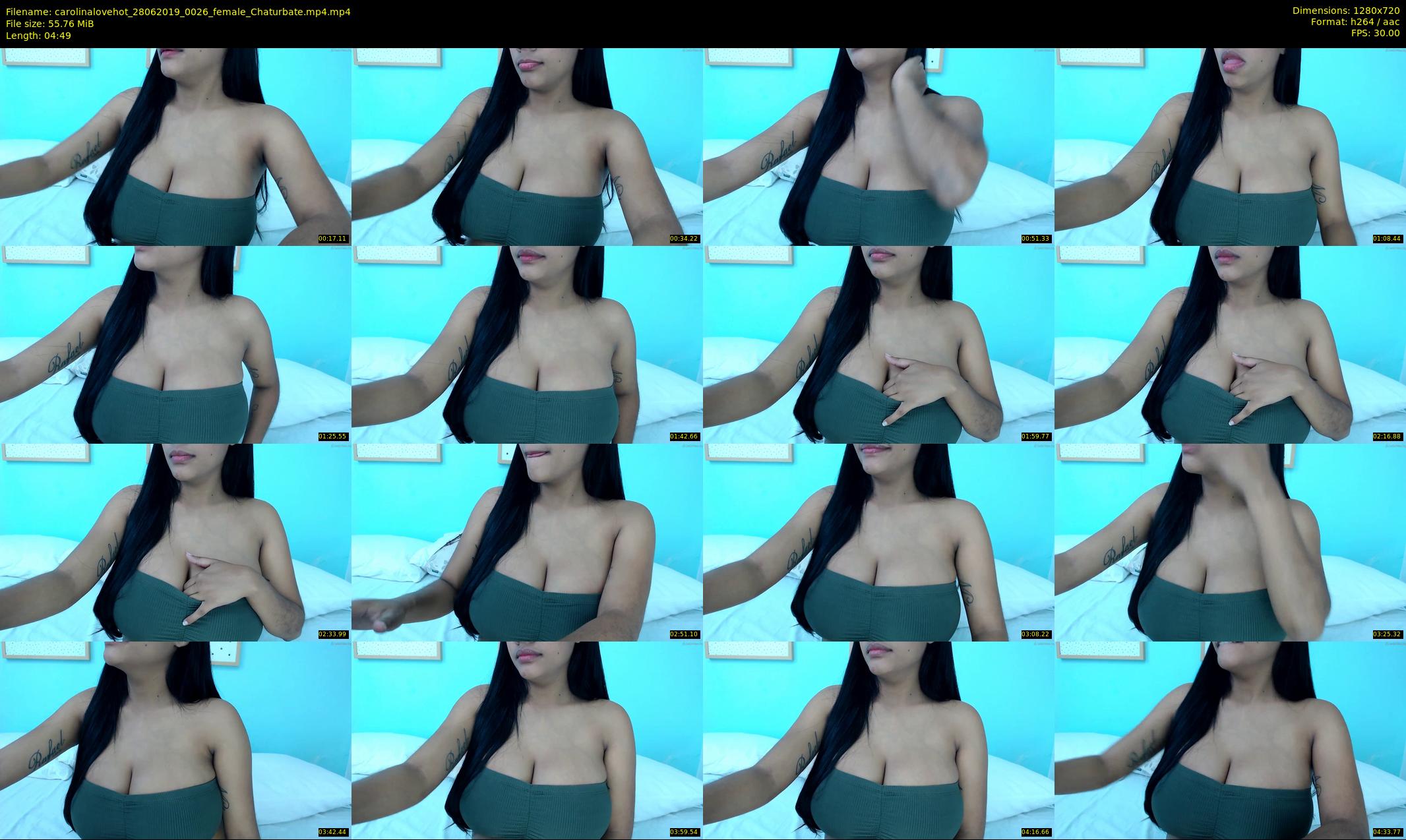 carolinalovehot — 5 minute Chaturbate female cam show recording, 720p, Jun 28, 2019