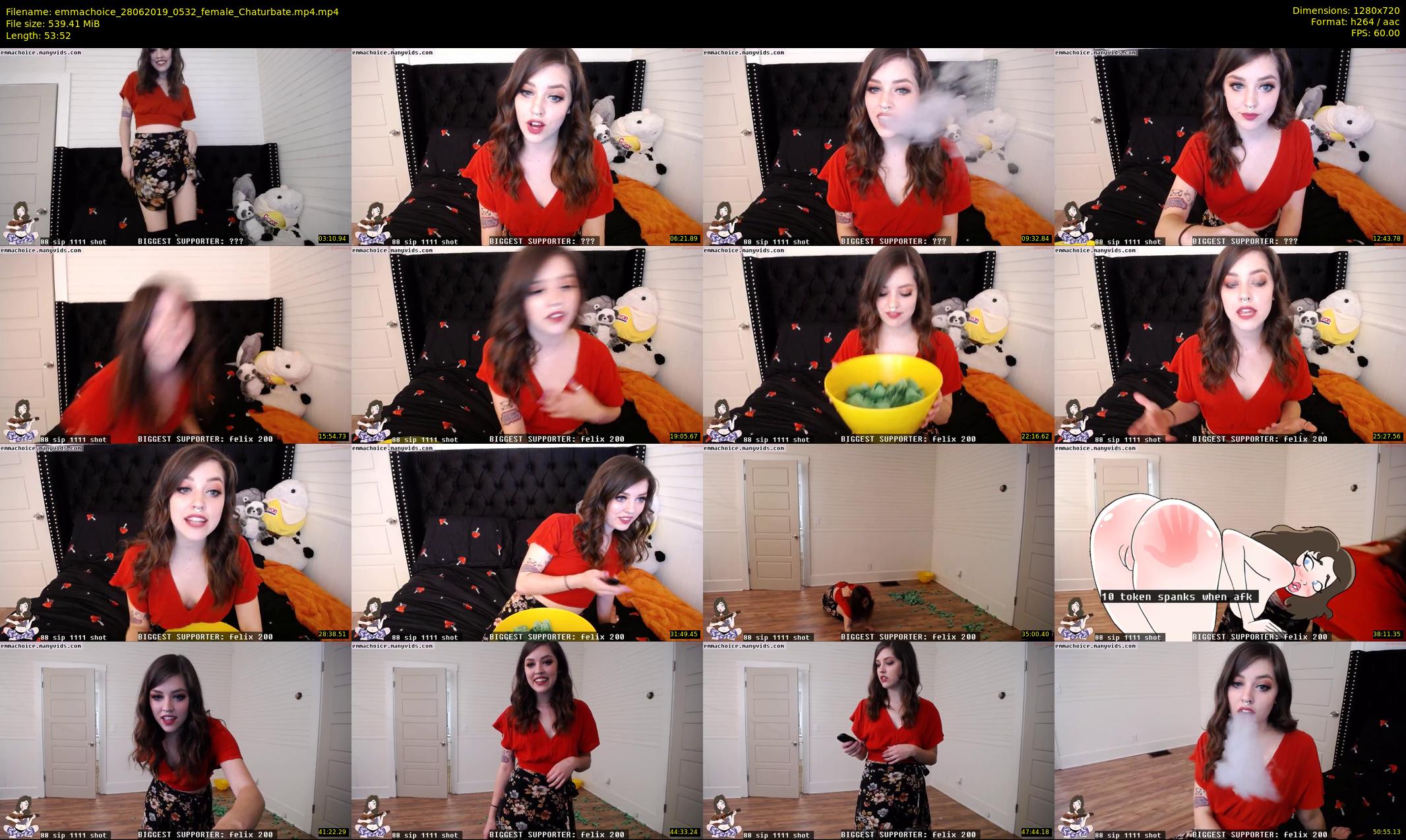 emmachoice — 54 minute Chaturbate female cam show recording, 720p, Jun 28, 2019