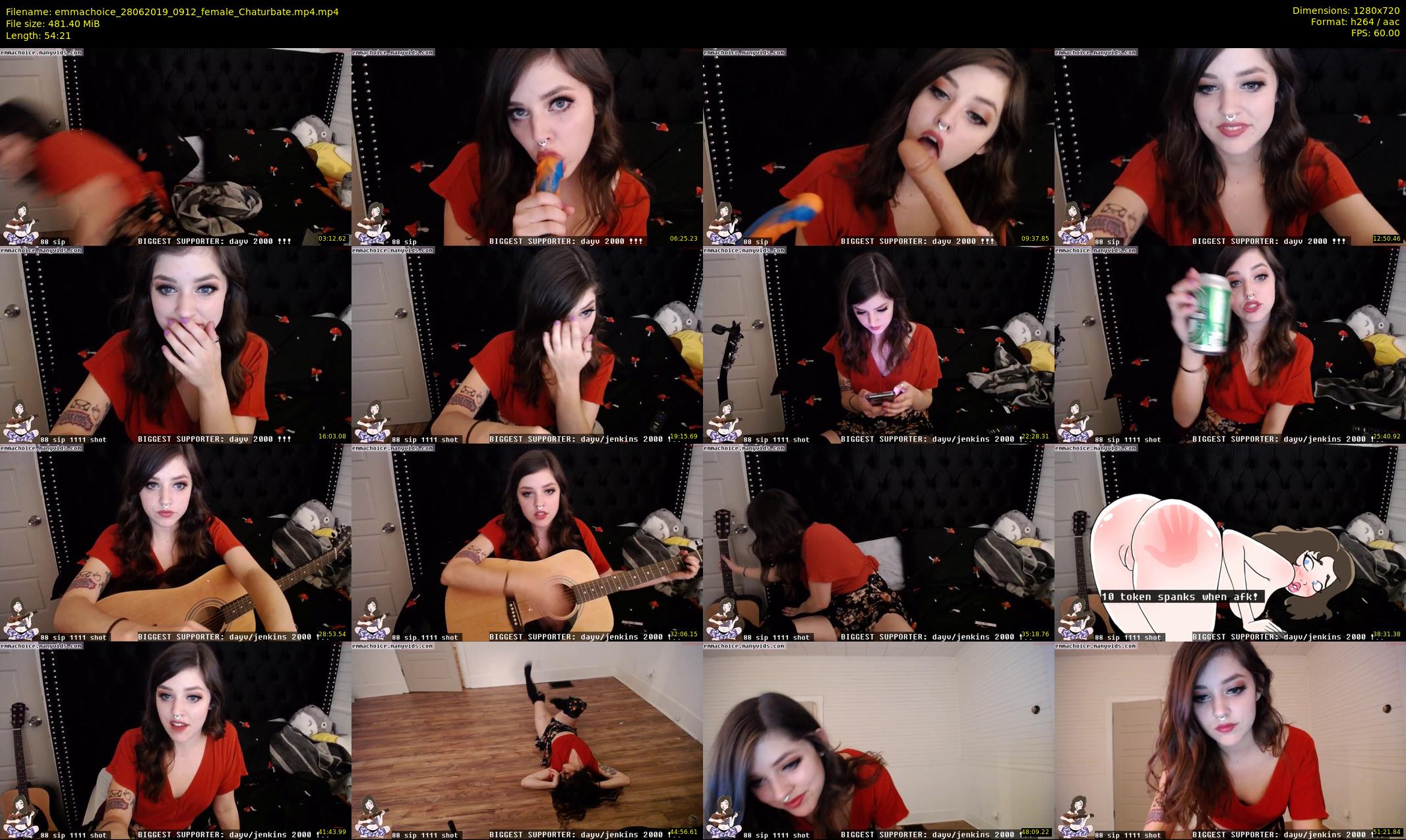 emmachoice — 55 minute Chaturbate female cam show recording, 720p, Jun 28, 2019