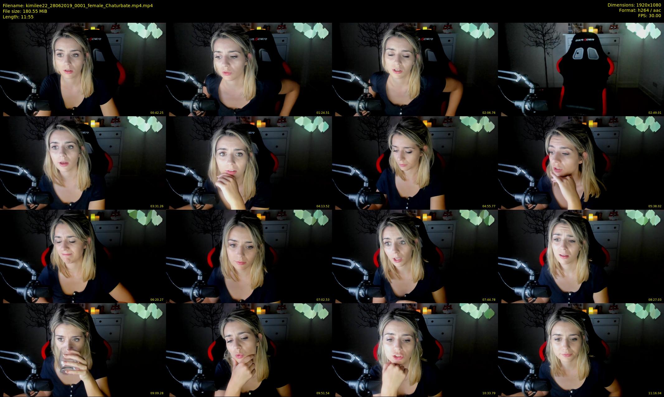 kimilee22 — 12 minute Chaturbate female cam show recording, 1080p, Jun 28, 2019