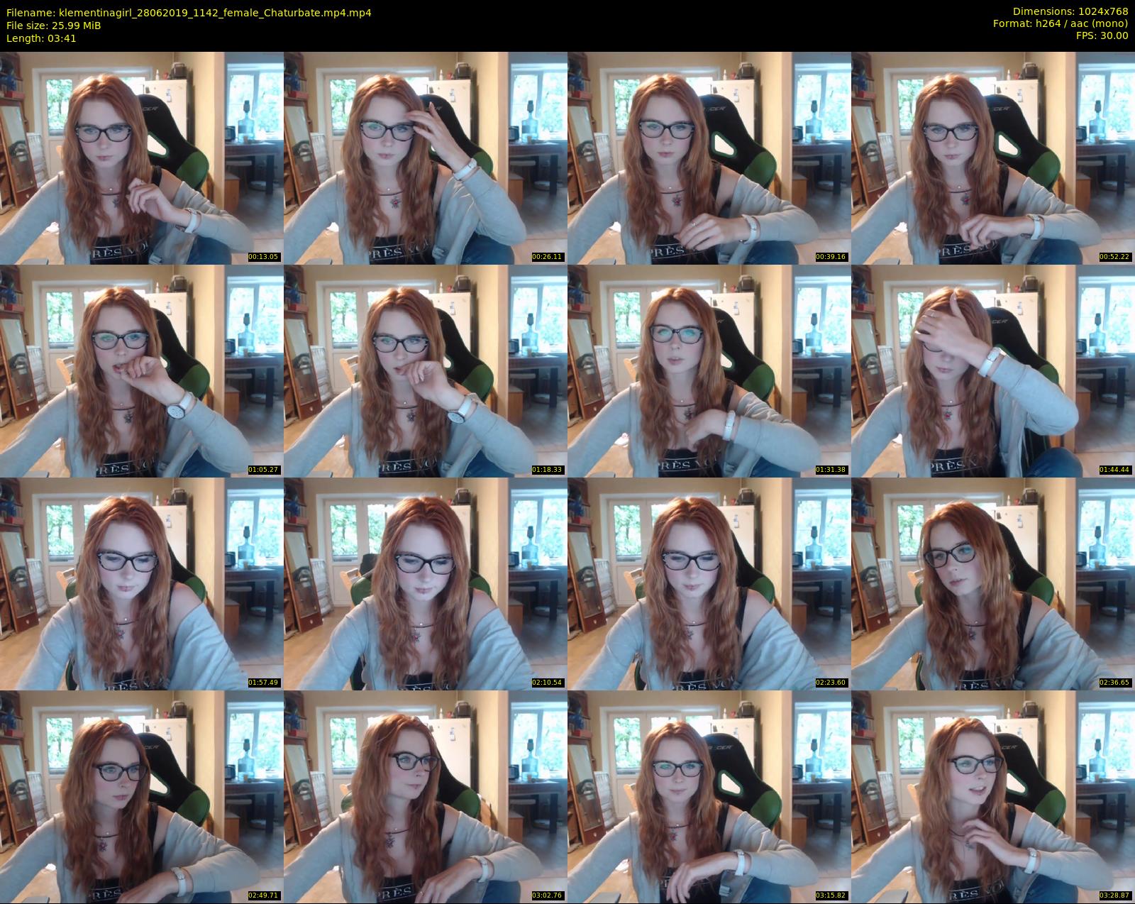 klementinagirl — 4 minute Chaturbate female cam show recording, 720p, Jun 28, 2019