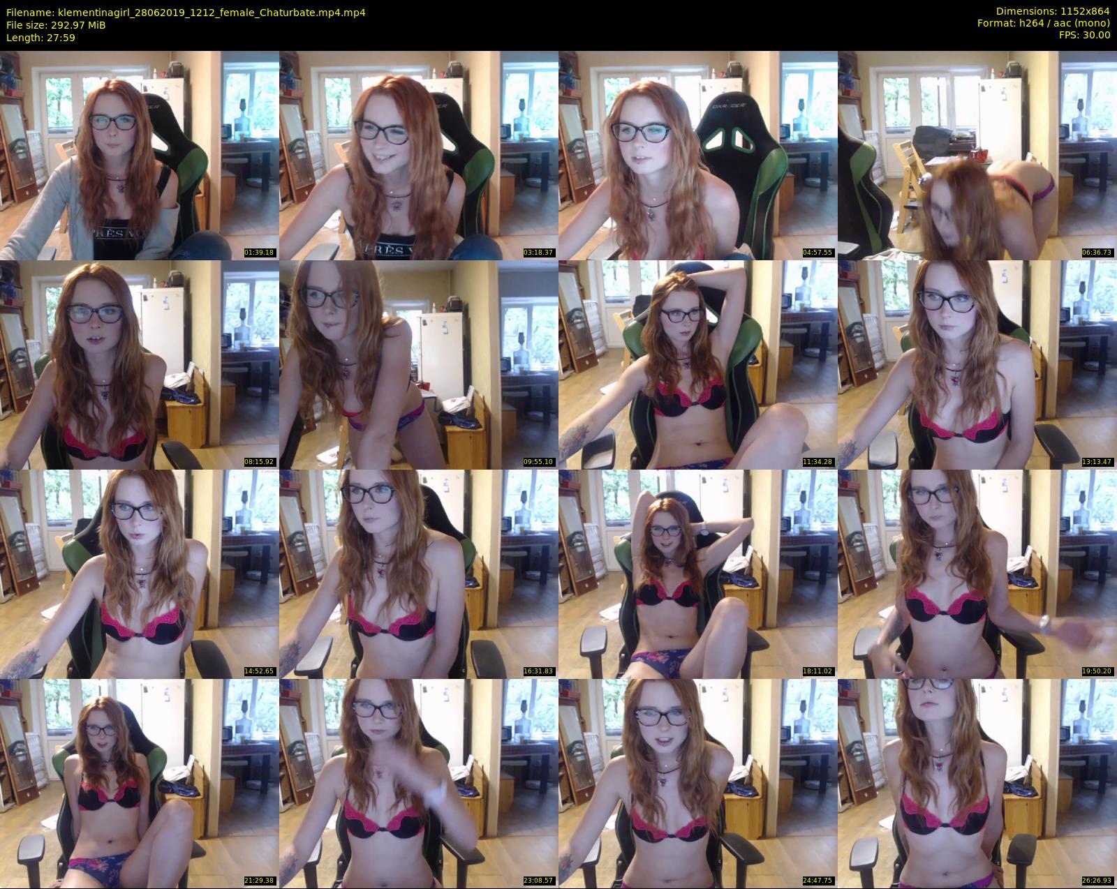 klementinagirl — 28 minute Chaturbate female cam show recording, 720p, Jun 28, 2019