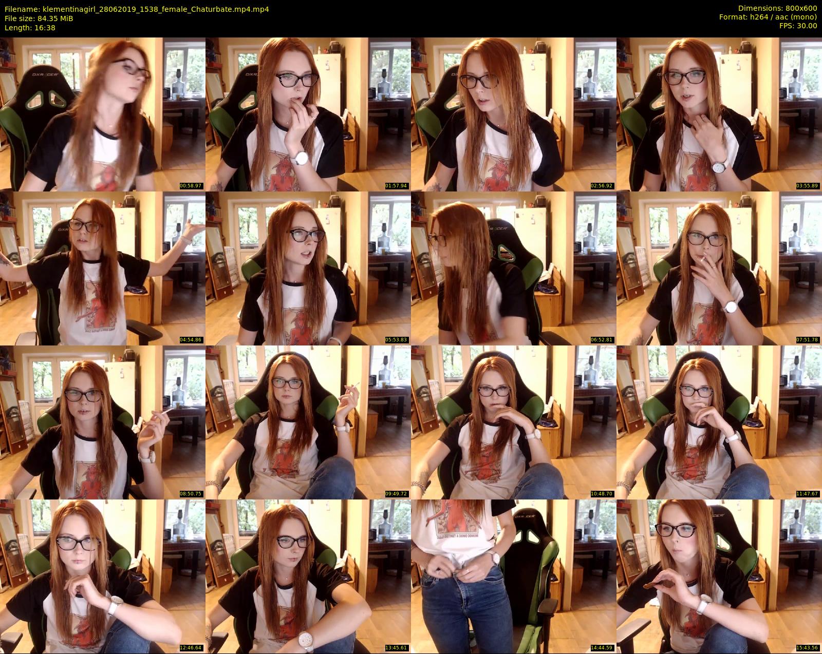 klementinagirl — 17 minute Chaturbate female cam show recording, 480p, Jun 28, 2019