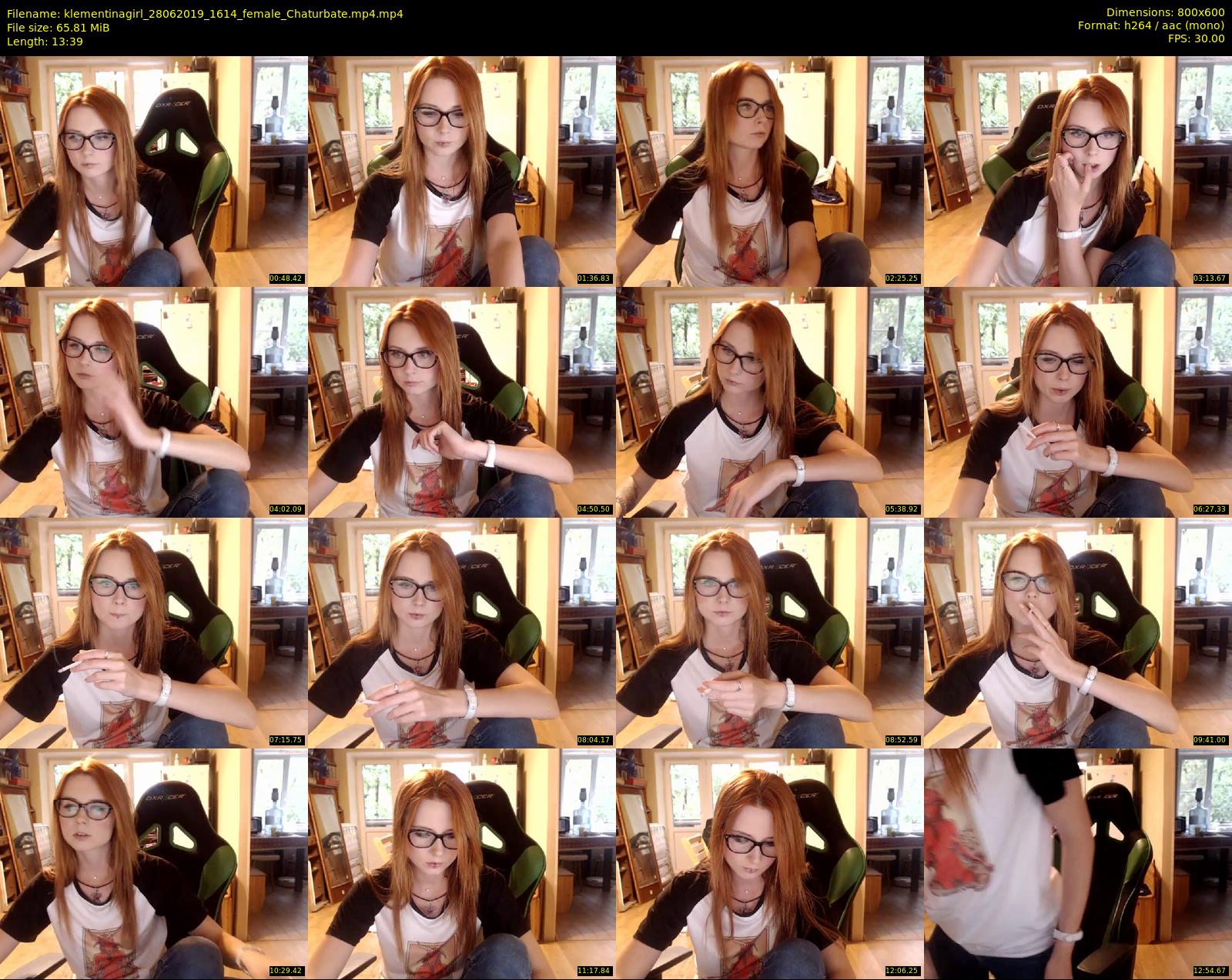 klementinagirl — 14 minute Chaturbate female cam show recording, 480p, Jun 28, 2019
