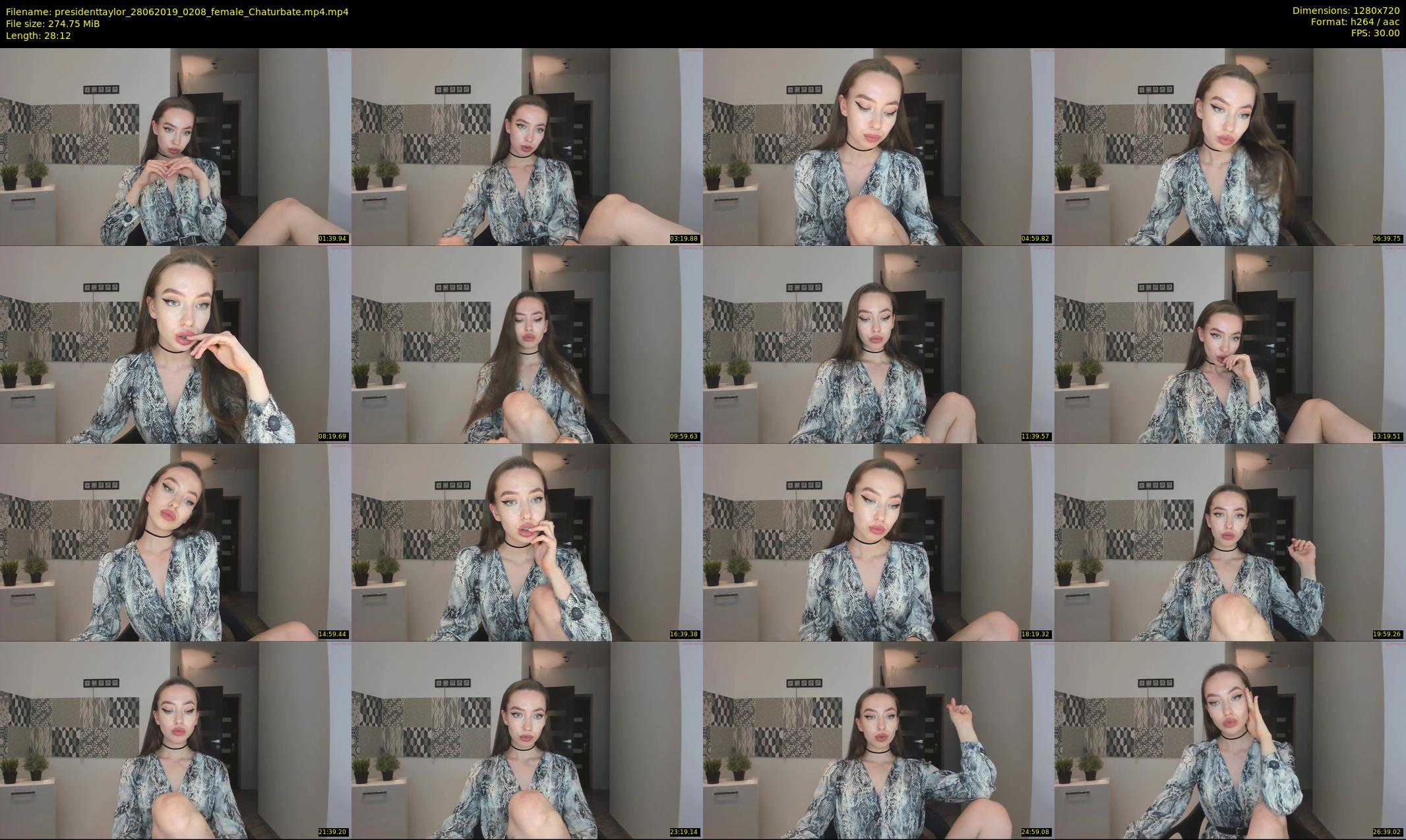 presidenttaylor — 29 minute Chaturbate female cam show recording, 720p, Jun 28, 2019