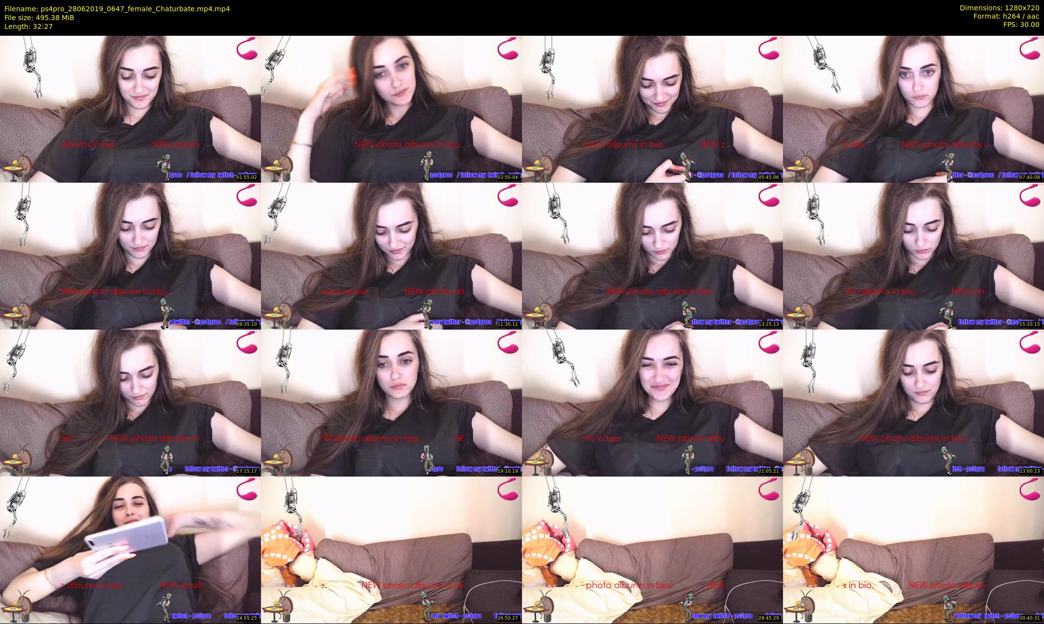 ps4pro — 33 minute Chaturbate female cam show recording, 720p, Jun 28, 2019