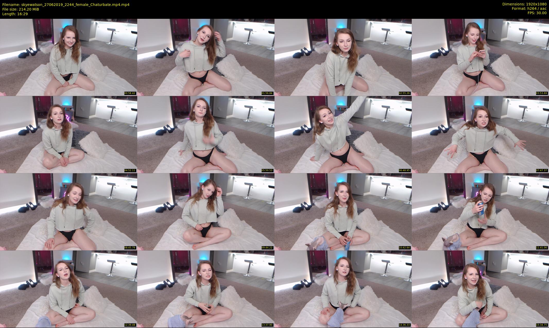 skyewatson — 17 minute Chaturbate female cam show recording, 1080p, Jun 27, 2019