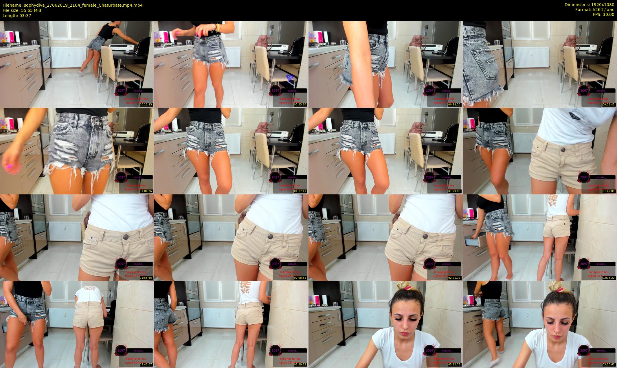 sophydiva — 4 minute Chaturbate female cam show recording, 1080p, Jun 27, 2019