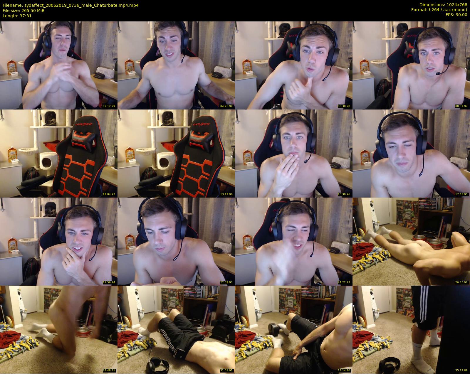 sydaffect — 38 minute Chaturbate male cam show recording, 720p, Jun 28, 2019