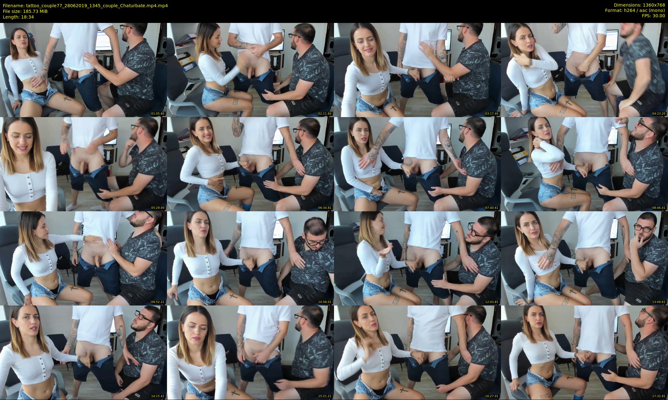 tattoo_couple77 — 19 minute Chaturbate couple cam show recording, 720p, Jun 28, 2019