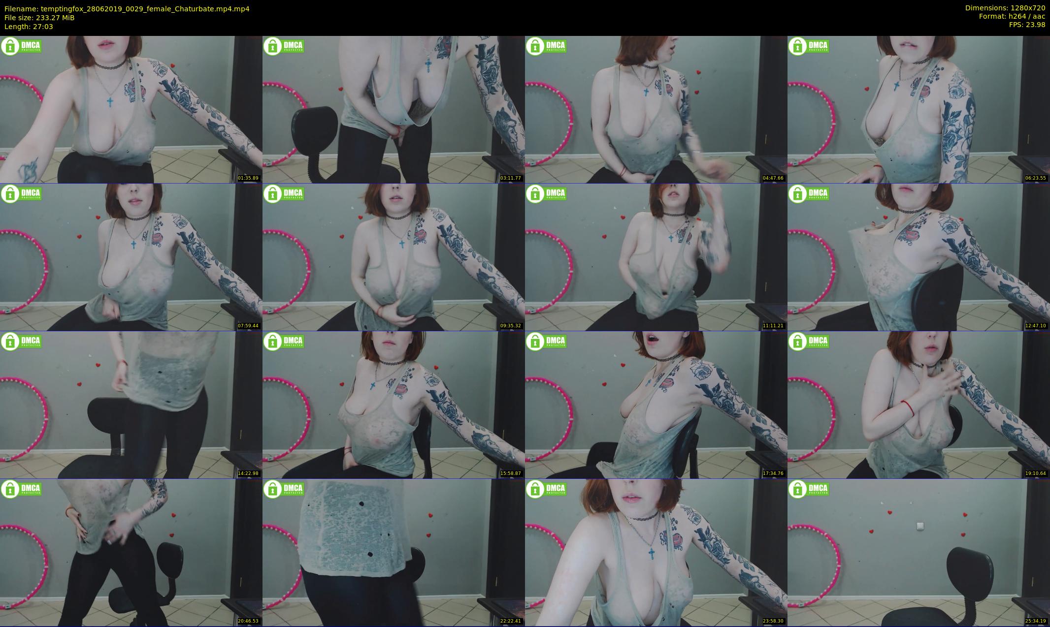 temptingfox — 28 minute Chaturbate female cam show recording, 720p, Jun 28, 2019