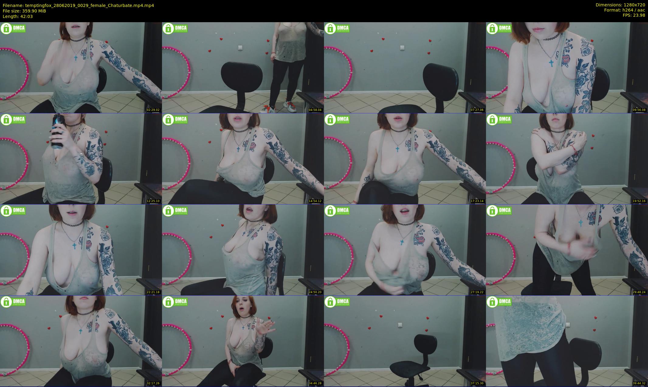temptingfox — 43 minute Chaturbate female cam show recording, 720p, Jun 28, 2019