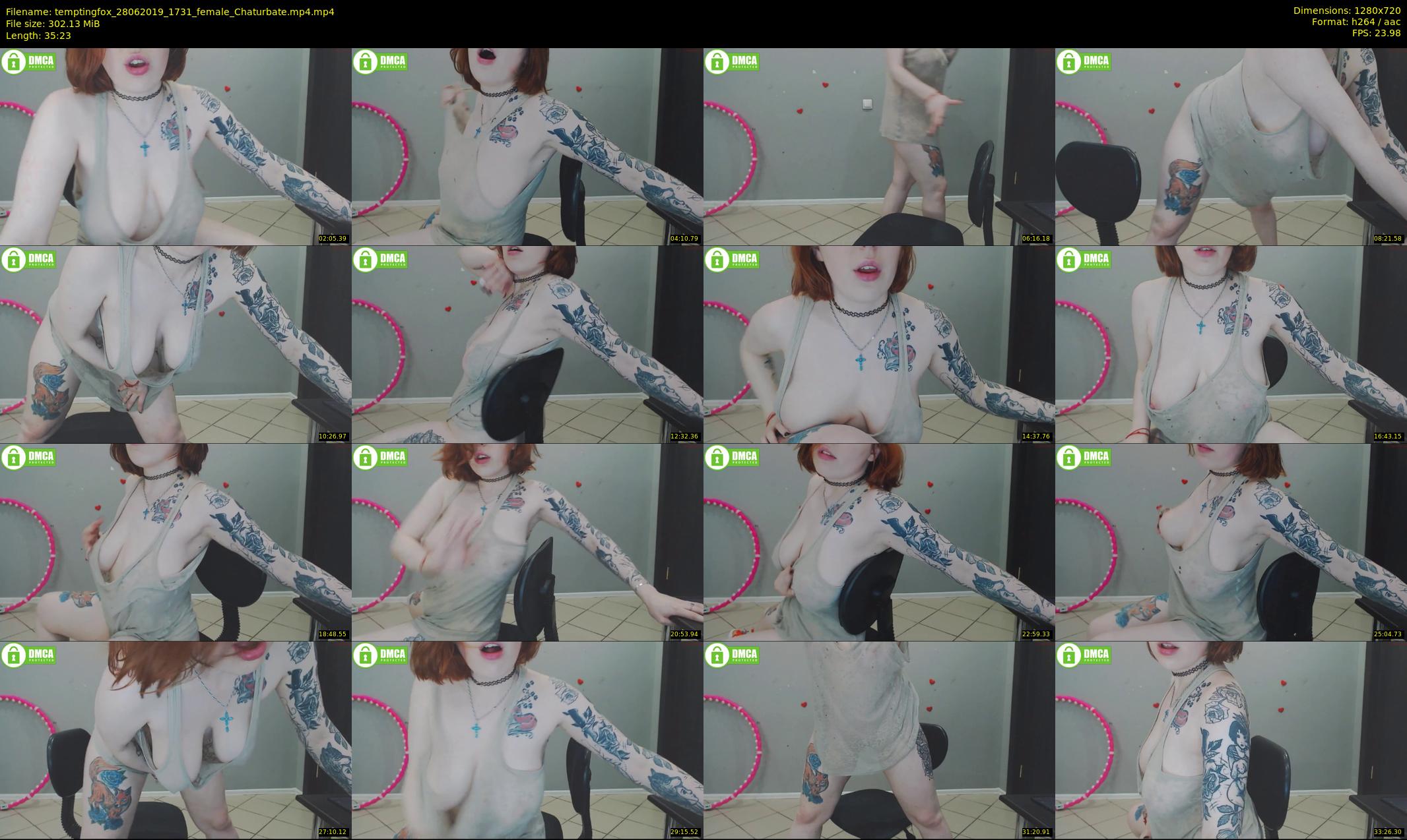 temptingfox — 36 minute Chaturbate female cam show recording, 720p, Jun 28, 2019