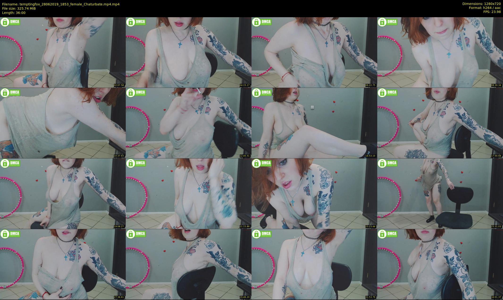 temptingfox — 36 minute Chaturbate female cam show recording, 720p, Jun 28, 2019