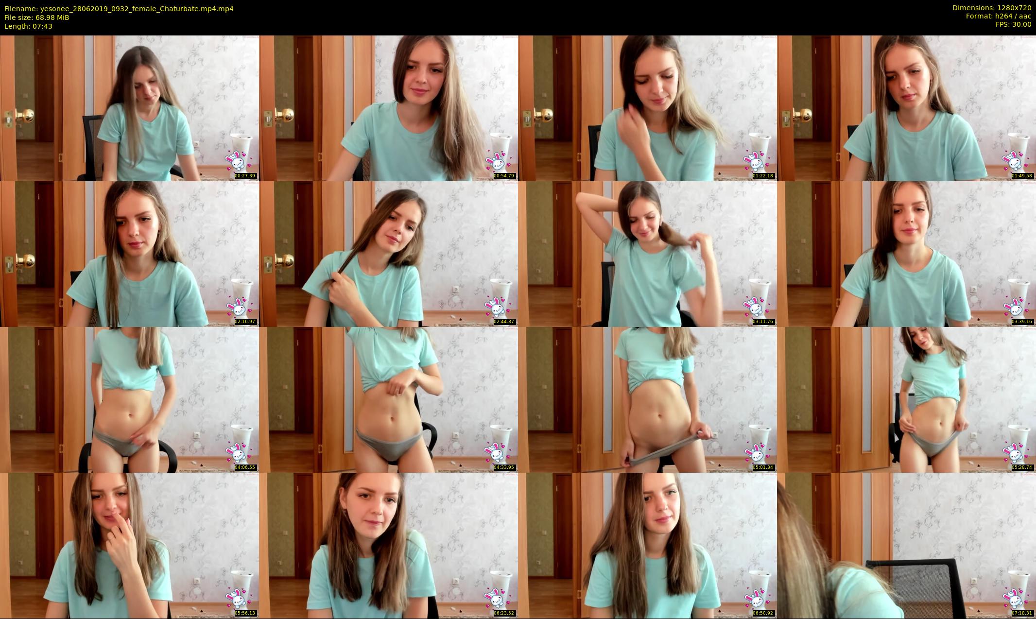 yesonee — 8 minute Chaturbate female cam show recording, 720p, Jun 28, 2019