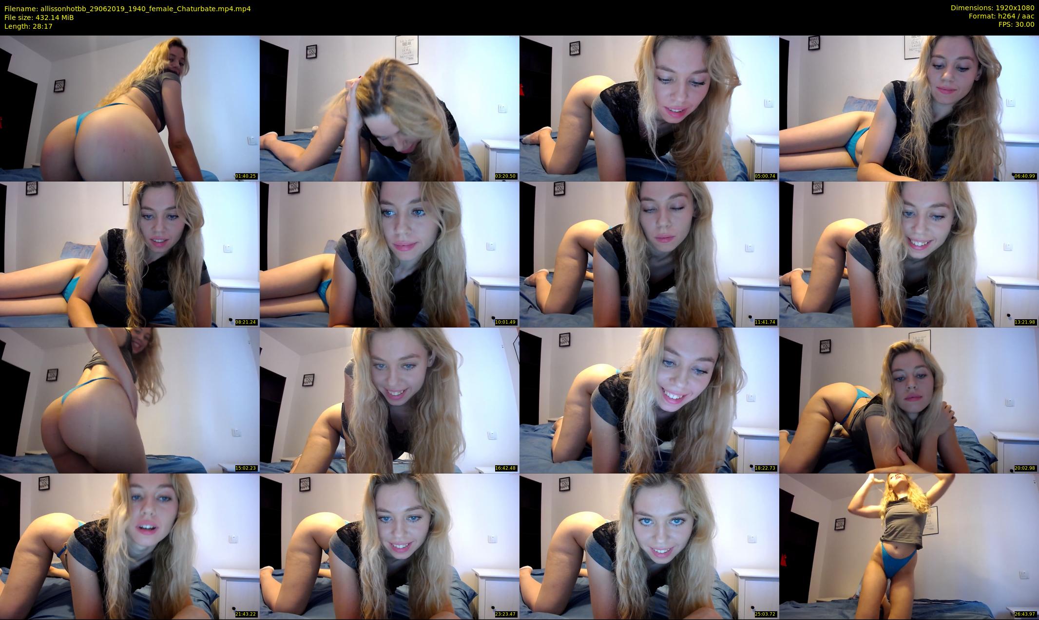 allissonhotbb — 29 minute Chaturbate female cam show recording, 1080p, Jun 29, 2019