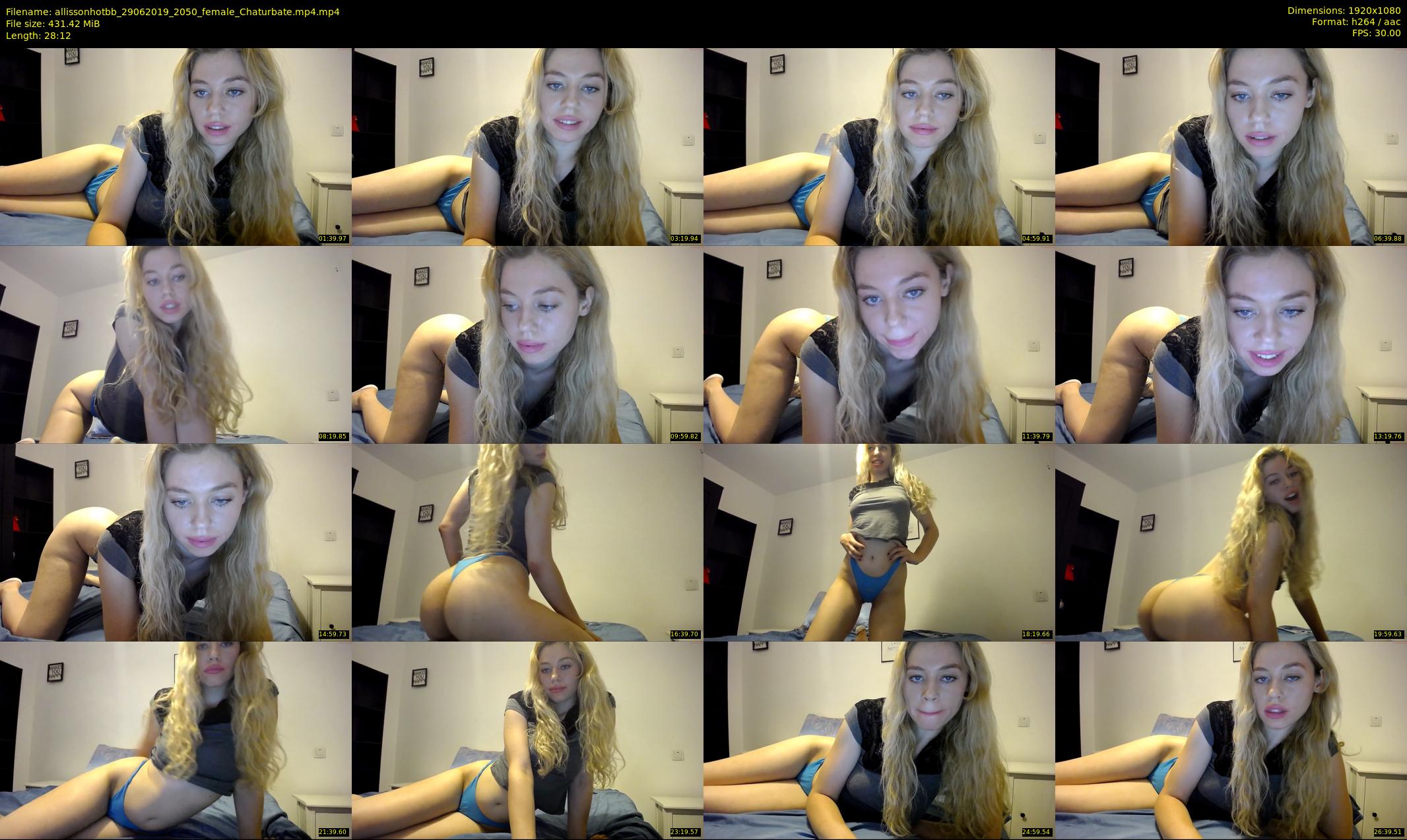 allissonhotbb — 29 minute Chaturbate female cam show recording, 1080p, Jun 29, 2019