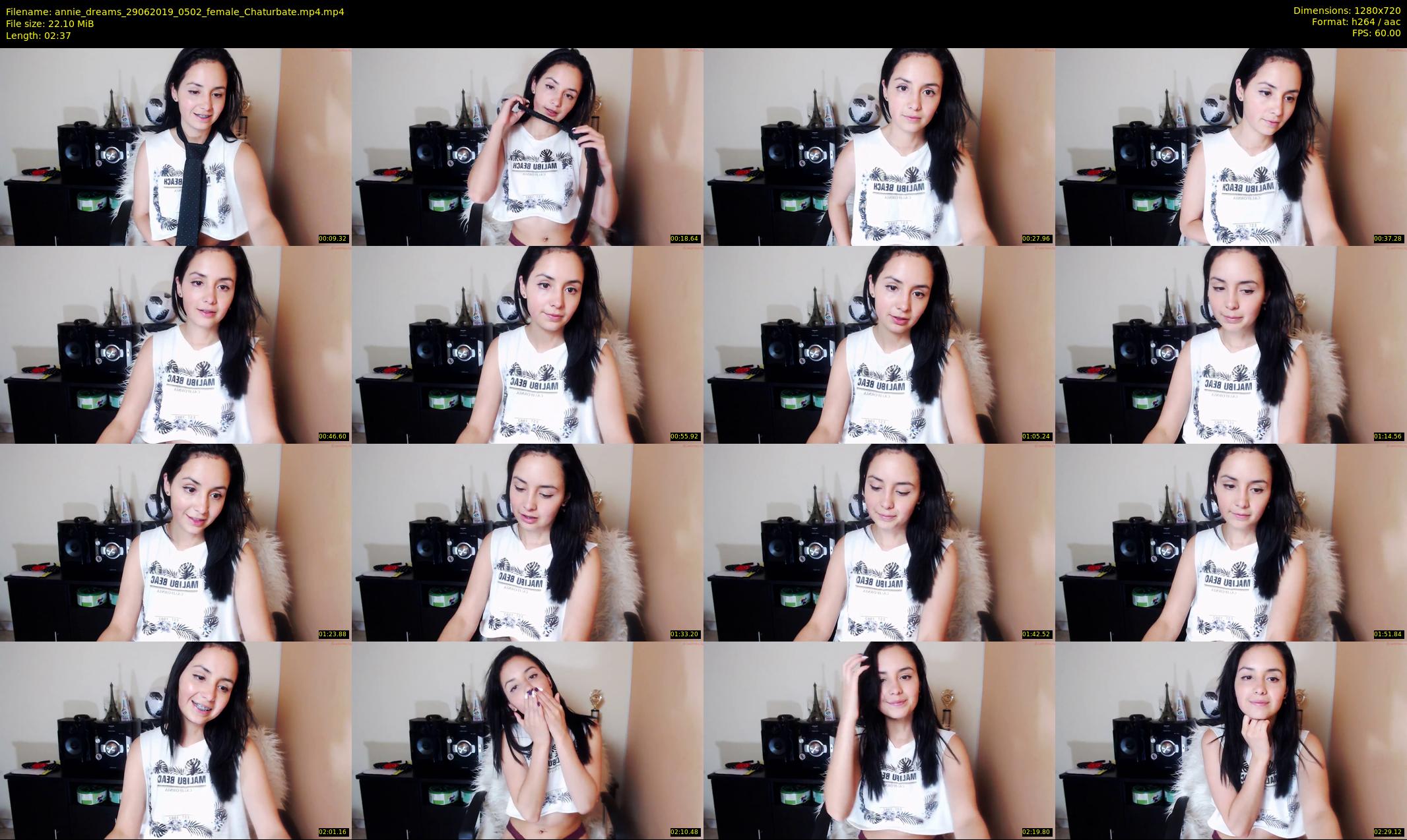 annie_dreams — 3 minute Chaturbate female cam show recording, 720p, Jun 29, 2019