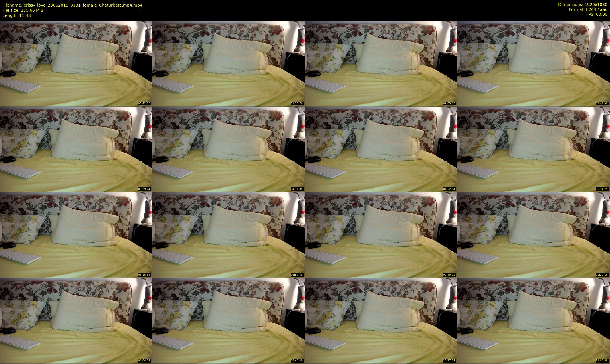 crissy_love — 12 minute Chaturbate female cam show recording, 1080p, Jun 29, 2019
