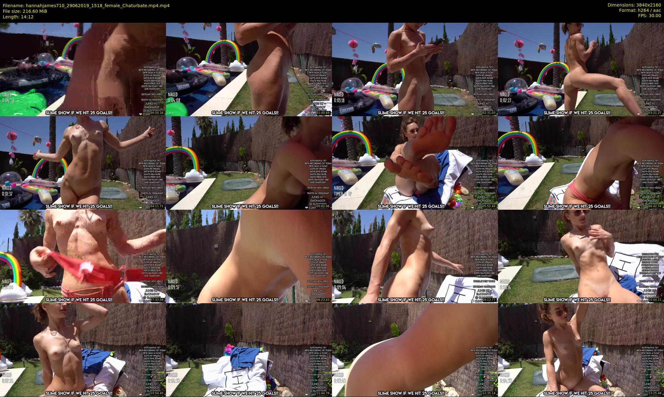 hannahjames710 — 15 minute Chaturbate female cam show recording, 4K, Jun 29, 2019