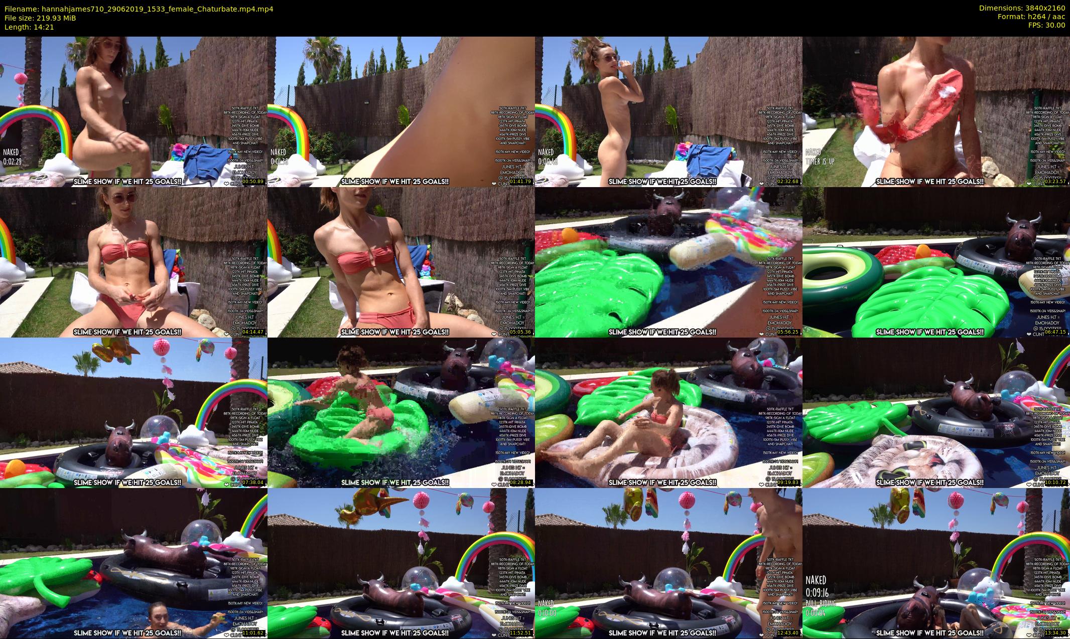 hannahjames710 — 15 minute Chaturbate female cam show recording, 4K, Jun 29, 2019