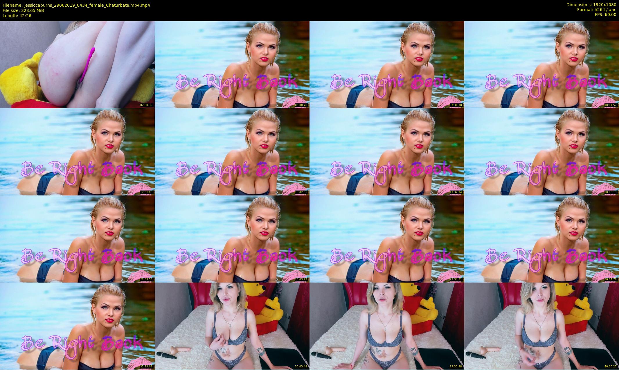 jessiccaburns — 43 minute Chaturbate female cam show recording, 1080p, Jun 29, 2019