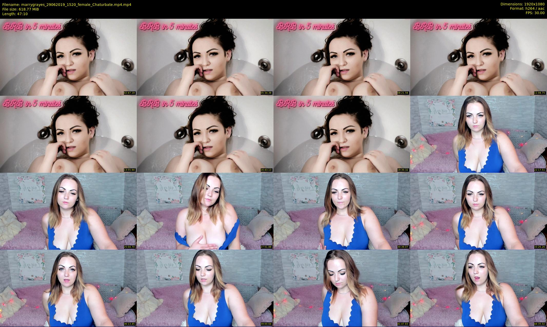 marrygrayes — 48 minute Chaturbate female cam show recording, 1080p, Jun 29, 2019