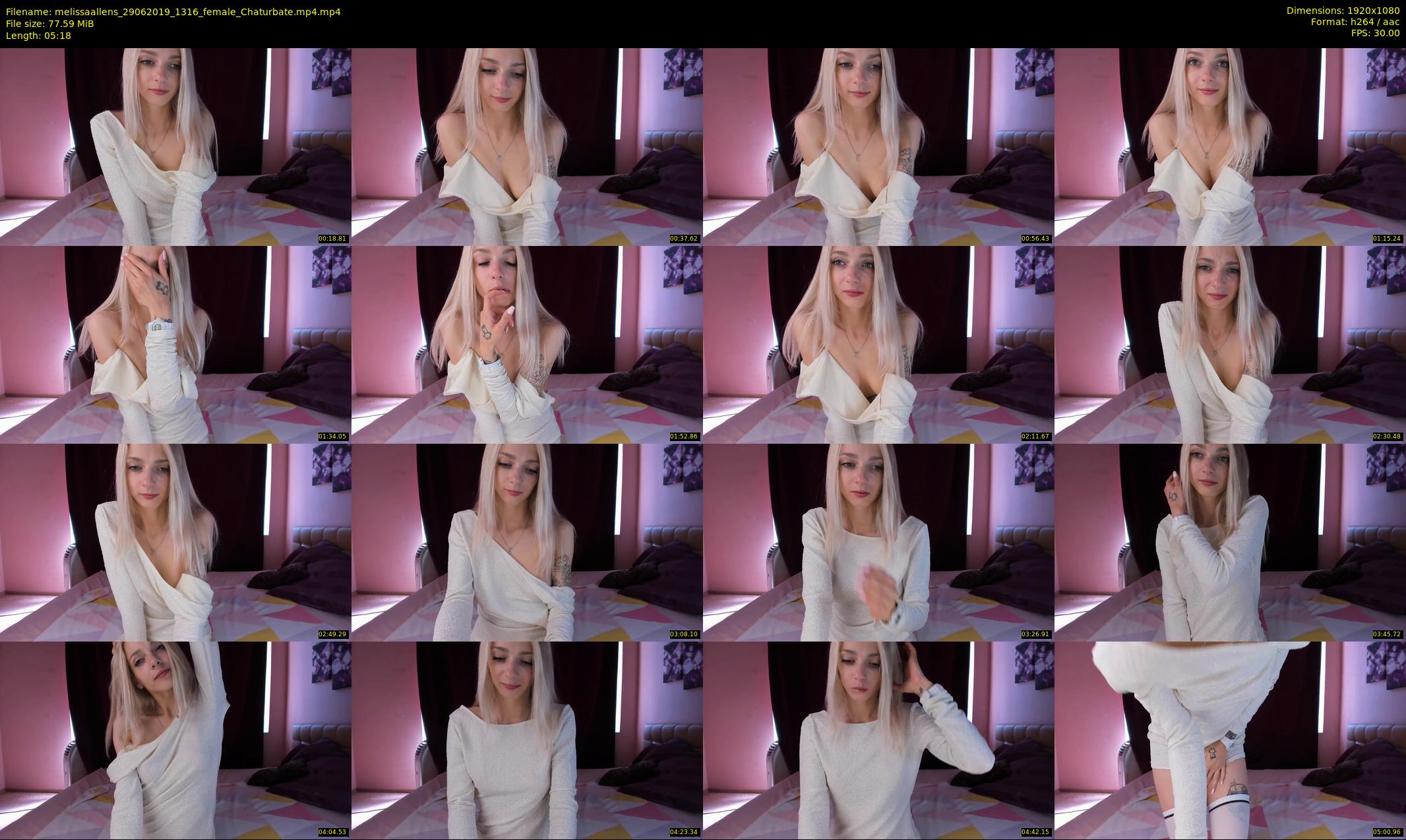 melissaallens — 6 minute Chaturbate female cam show recording, 1080p, Jun 29, 2019