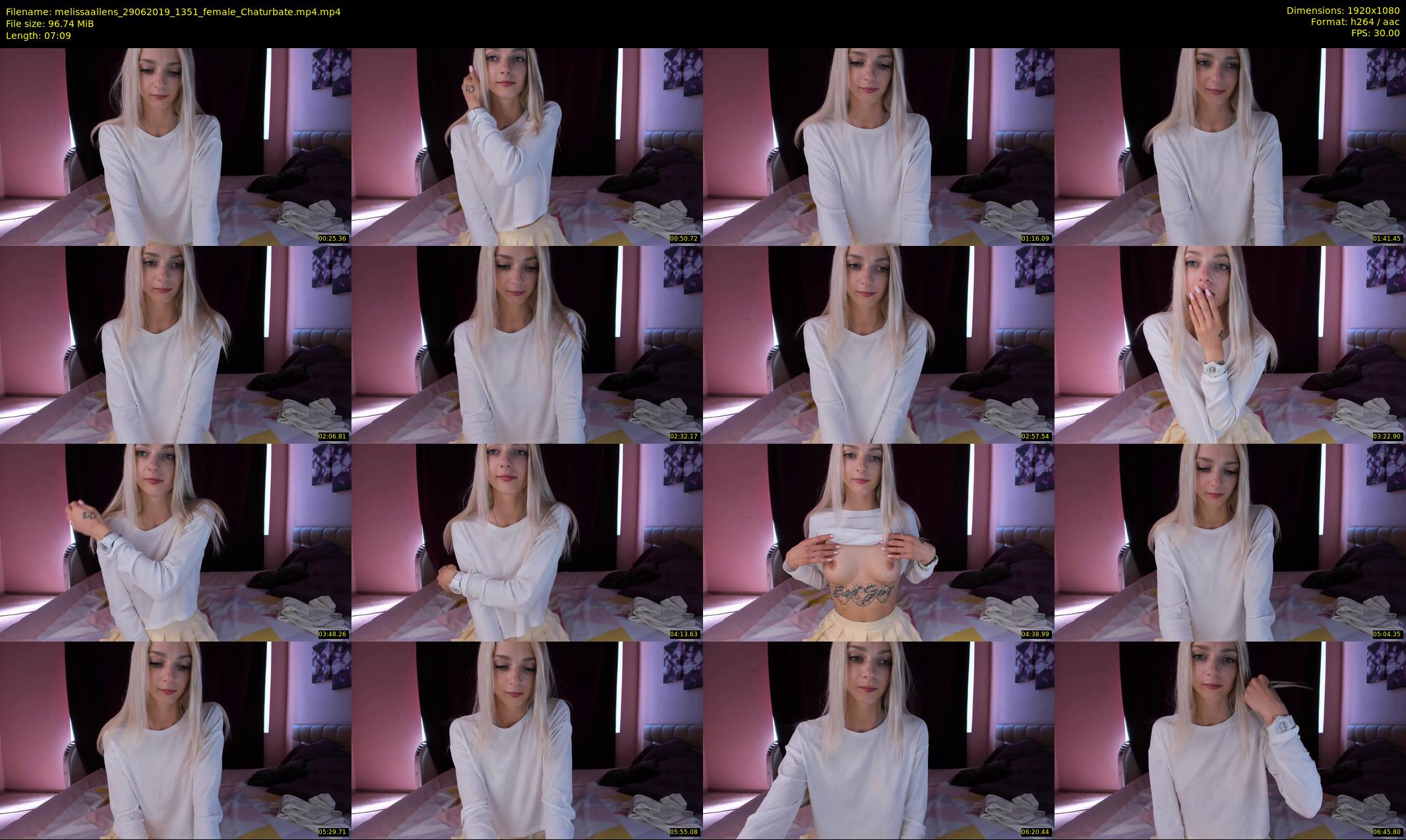 melissaallens — 8 minute Chaturbate female cam show recording, 1080p, Jun 29, 2019