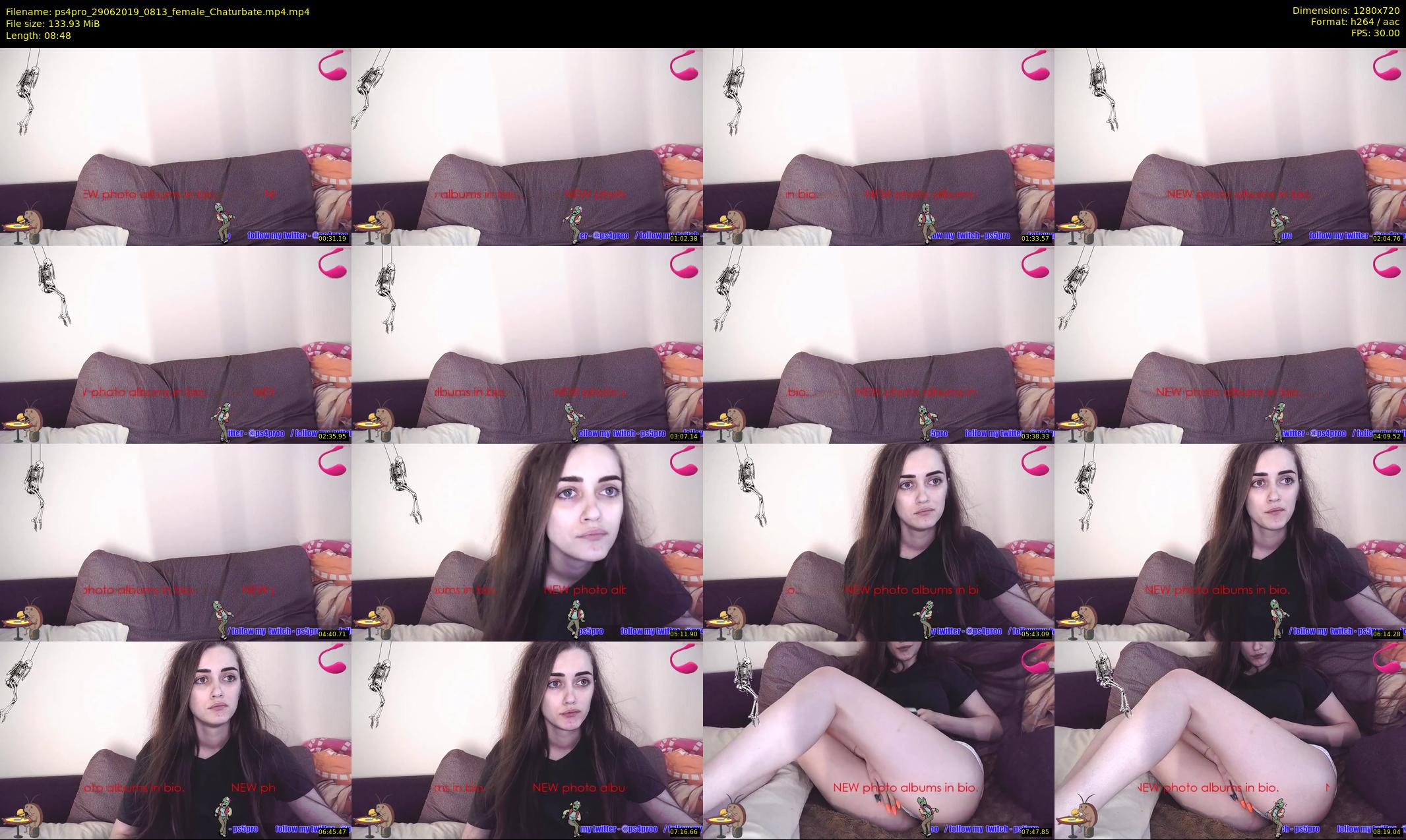 ps4pro — 9 minute Chaturbate female cam show recording, 720p, Jun 29, 2019