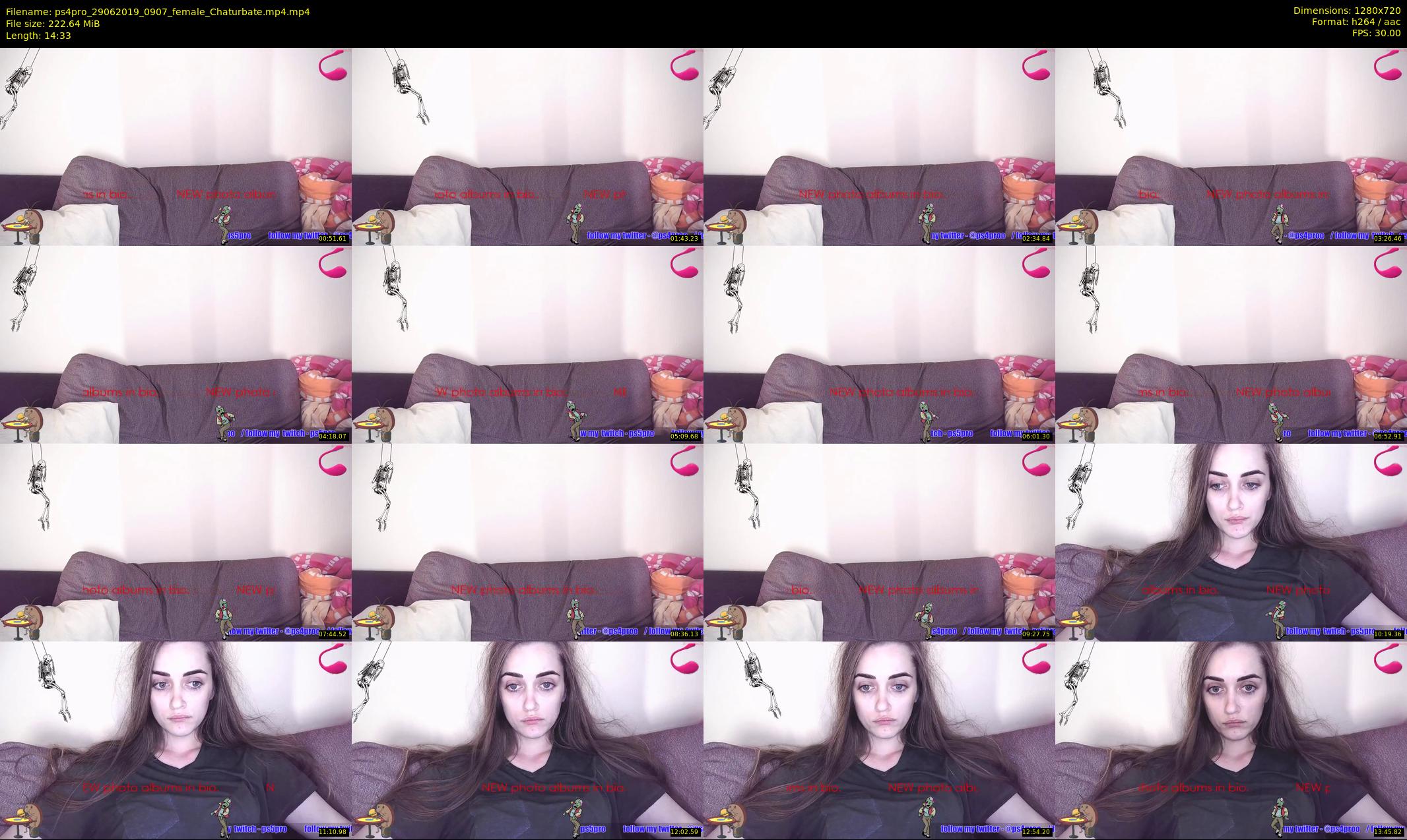 ps4pro — 15 minute Chaturbate female cam show recording, 720p, Jun 29, 2019
