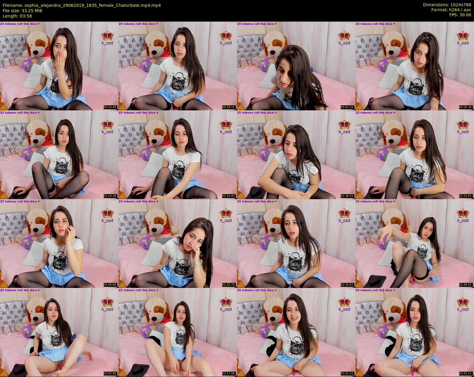 sophia_alejandra — 4 minute Chaturbate female cam show recording, 720p, Jun 29, 2019