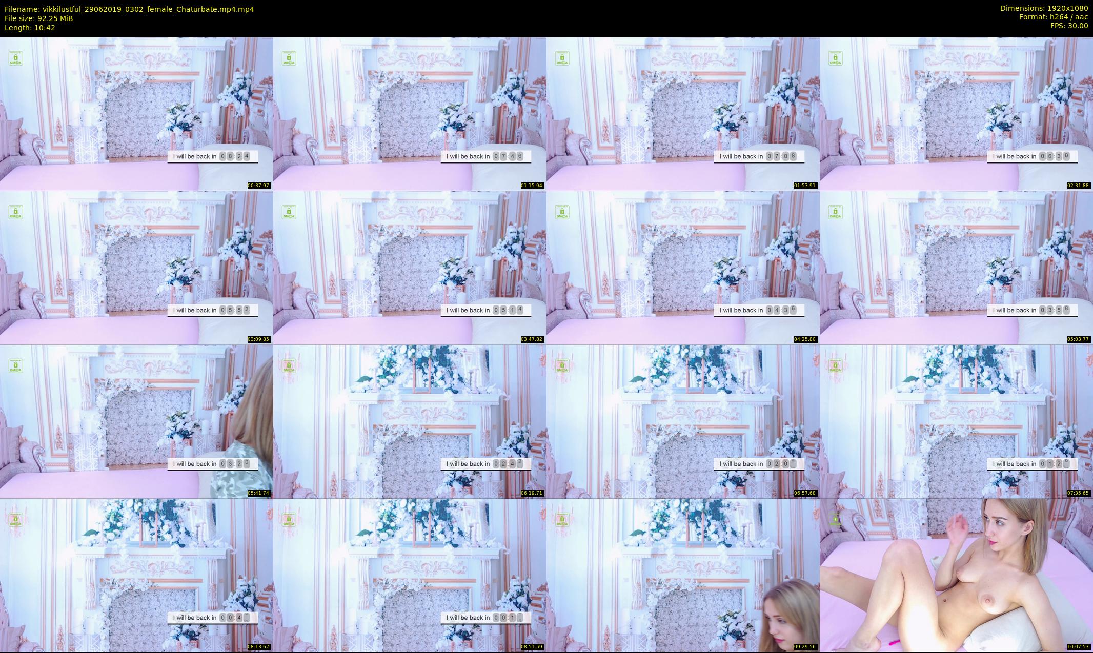 vikkilustful — 11 minute Chaturbate female cam show recording, 1080p, Jun 29, 2019