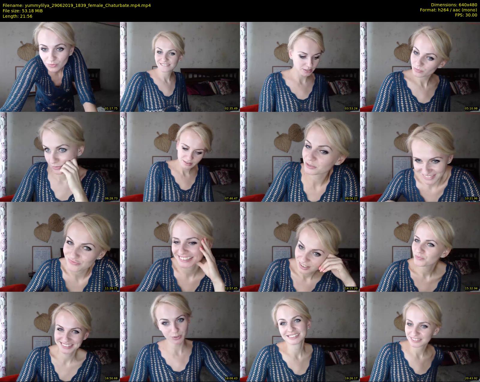 yummylilya — 22 minute Chaturbate female cam show recording, 480p, Jun 29, 2019