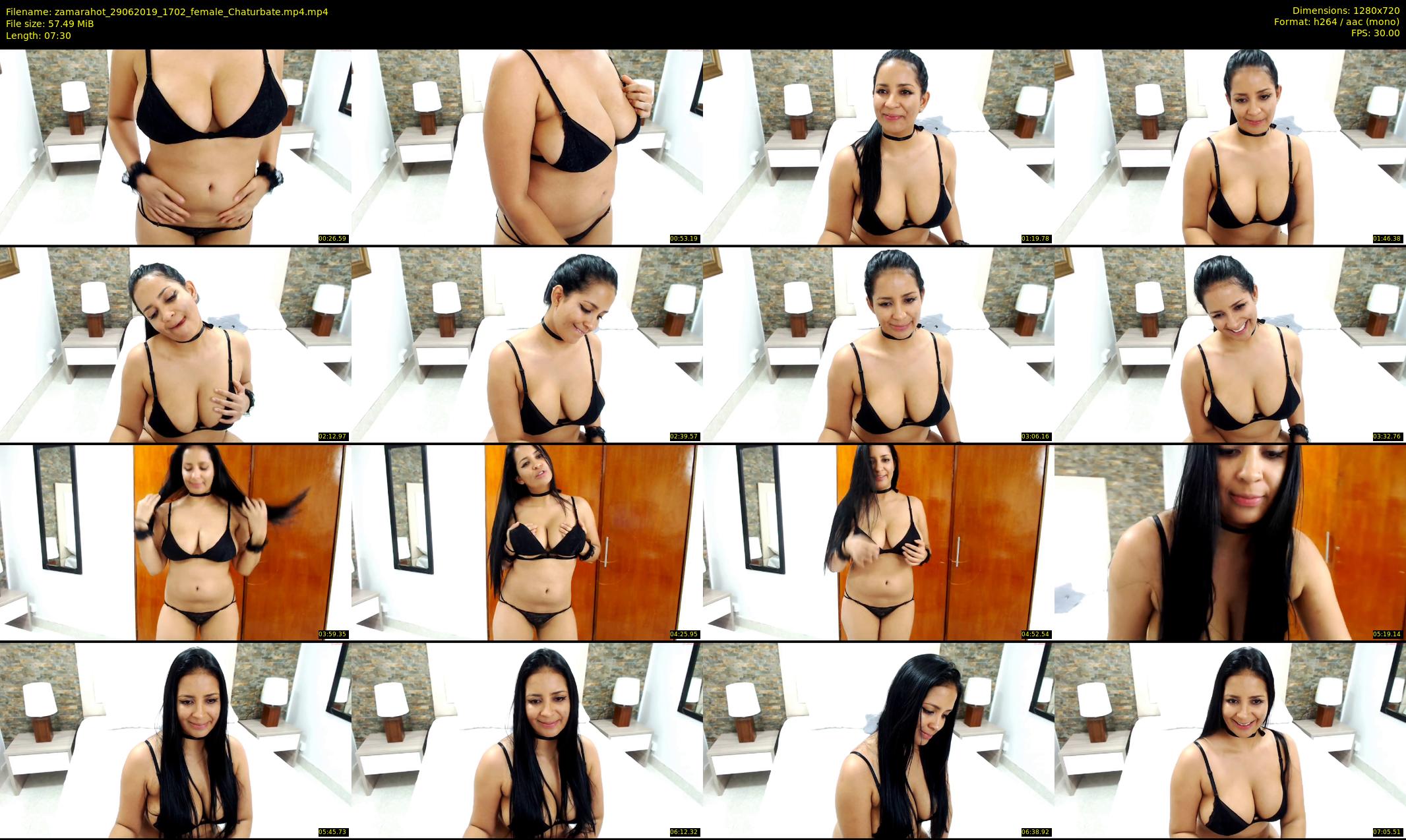 zamarahot — 8 minute Chaturbate female cam show recording, 720p, Jun 29, 2019