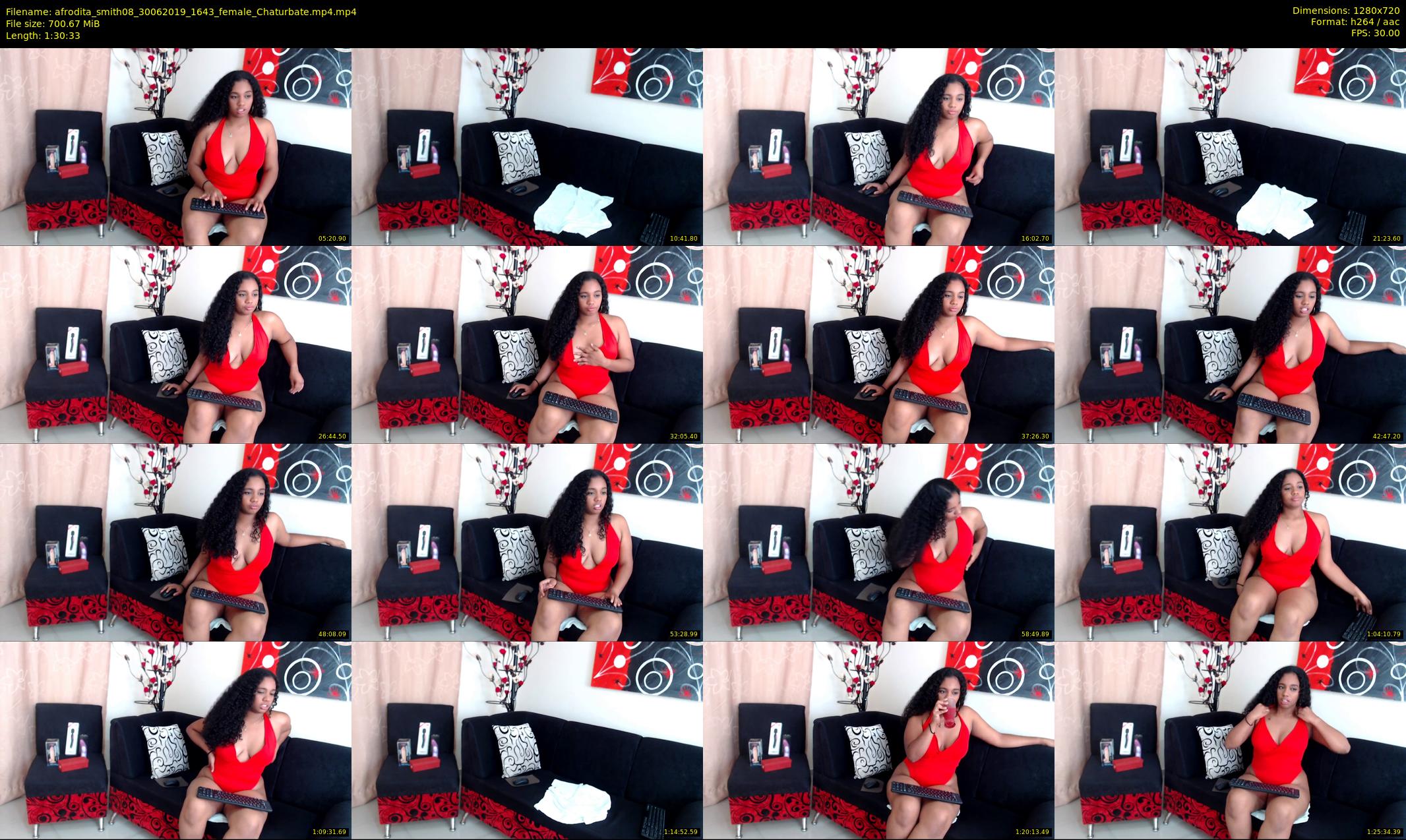 afrodita_smith08 — 91 minute Chaturbate female cam show recording, 720p, Jun 30, 2019