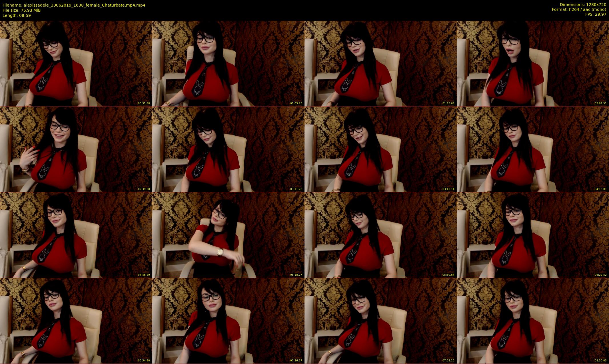 alexissadele — 9 minute Chaturbate female cam show recording, 720p, Jun 30, 2019