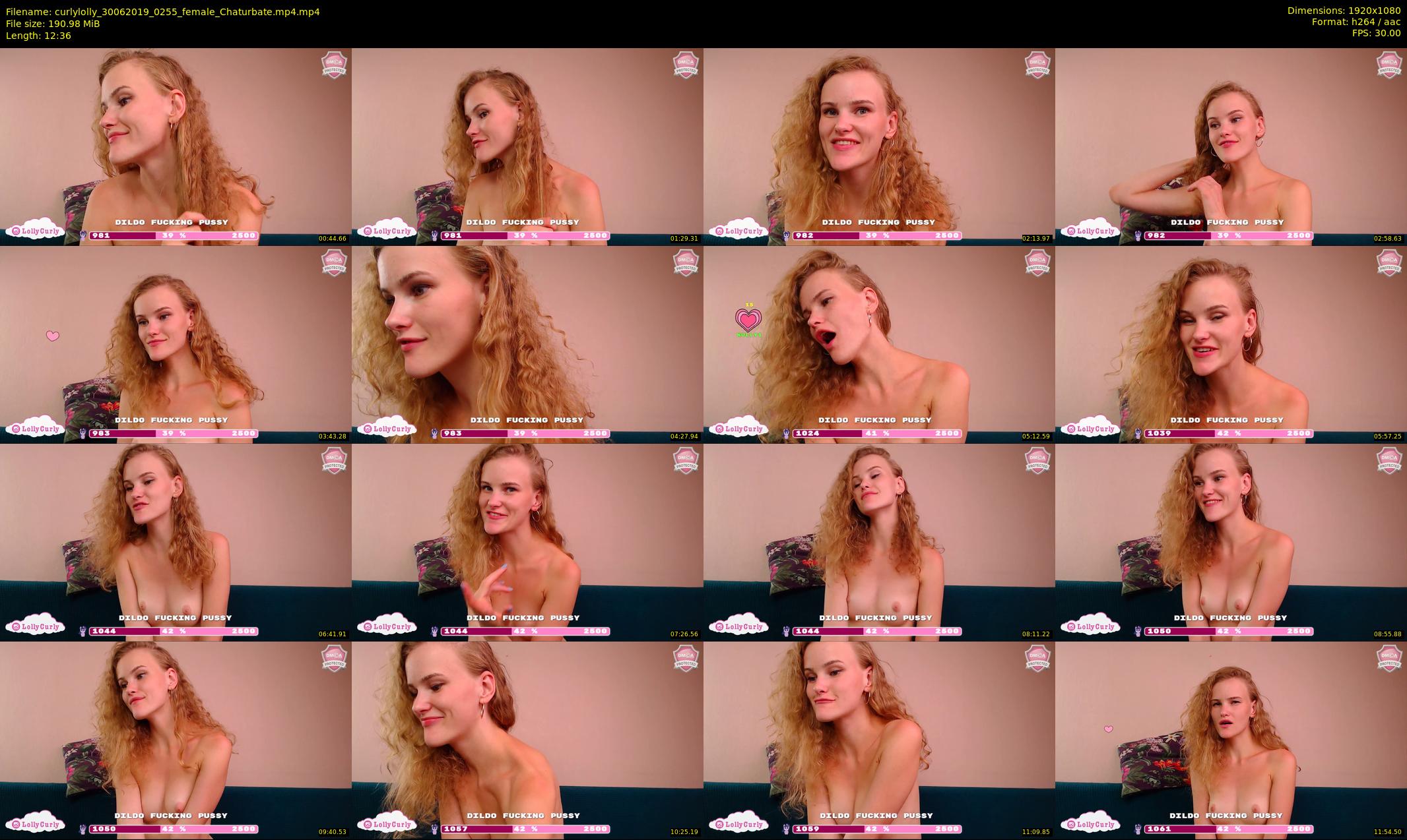 curlylolly — 13 minute Chaturbate female cam show recording, 1080p, Jun 30, 2019