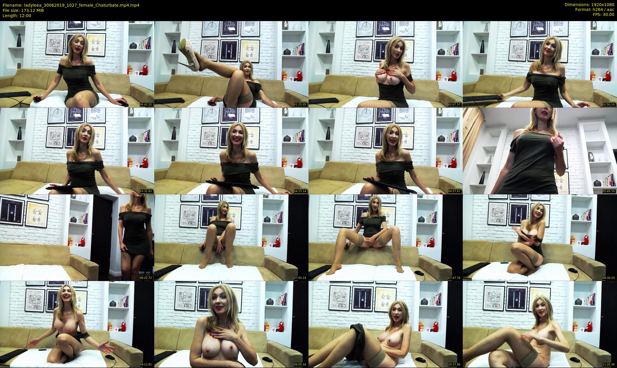 ladyleea — 12 minute Chaturbate female cam show recording, 1080p, Jun 30, 2019