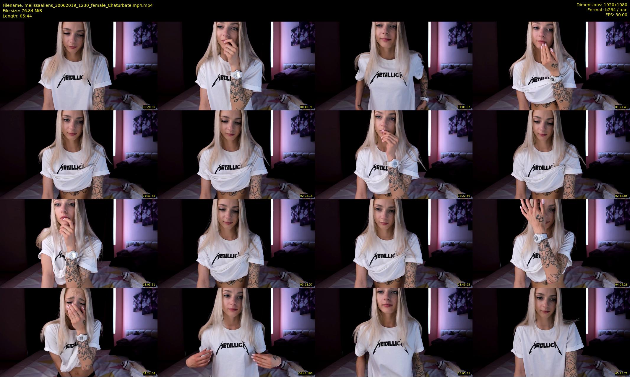 melissaallens — 6 minute Chaturbate female cam show recording, 1080p, Jun 30, 2019