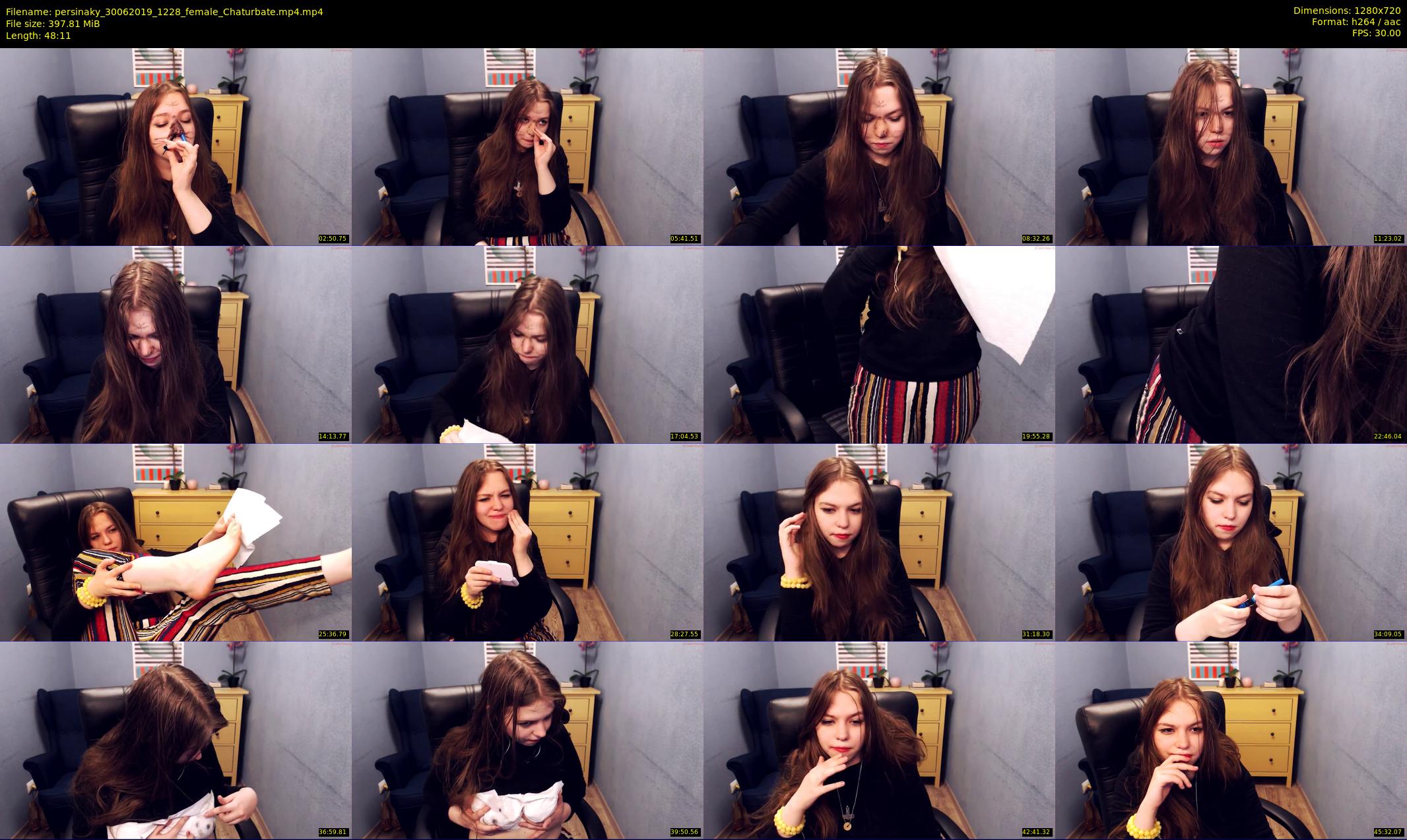 persinaky — 49 minute Chaturbate female cam show recording, 720p, Jun 30, 2019