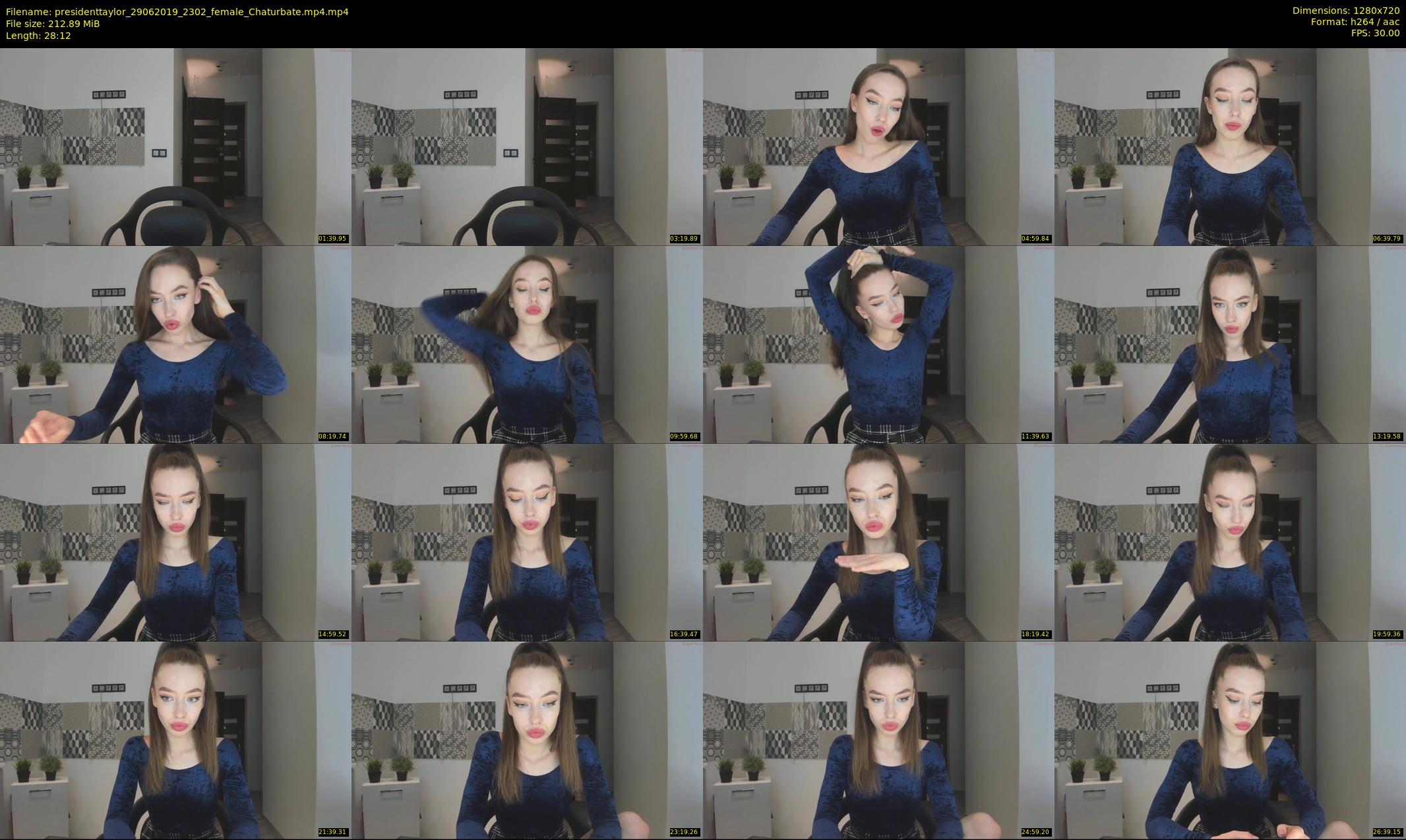 presidenttaylor — 29 minute Chaturbate female cam show recording, 720p, Jun 29, 2019