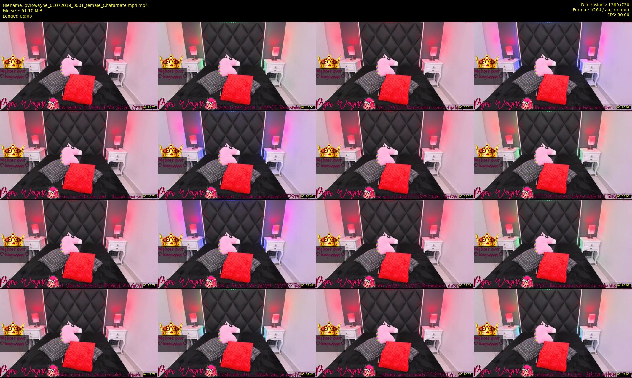 pyrowayne — 7 minute Chaturbate female cam show recording, 720p, Jul 1, 2019