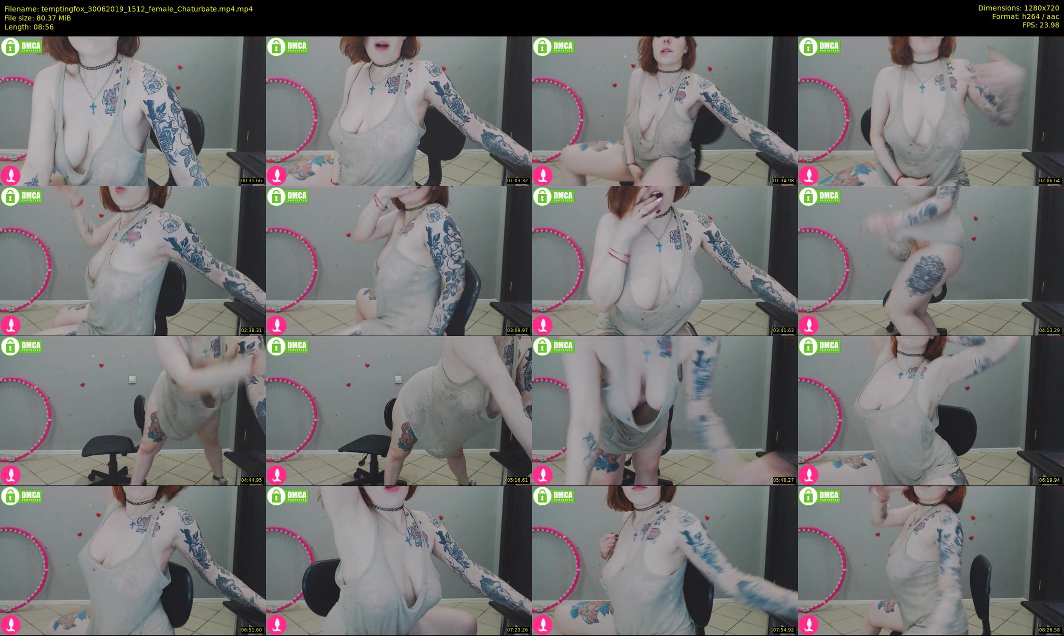 temptingfox — 9 minute Chaturbate female cam show recording, 720p, Jun 30, 2019