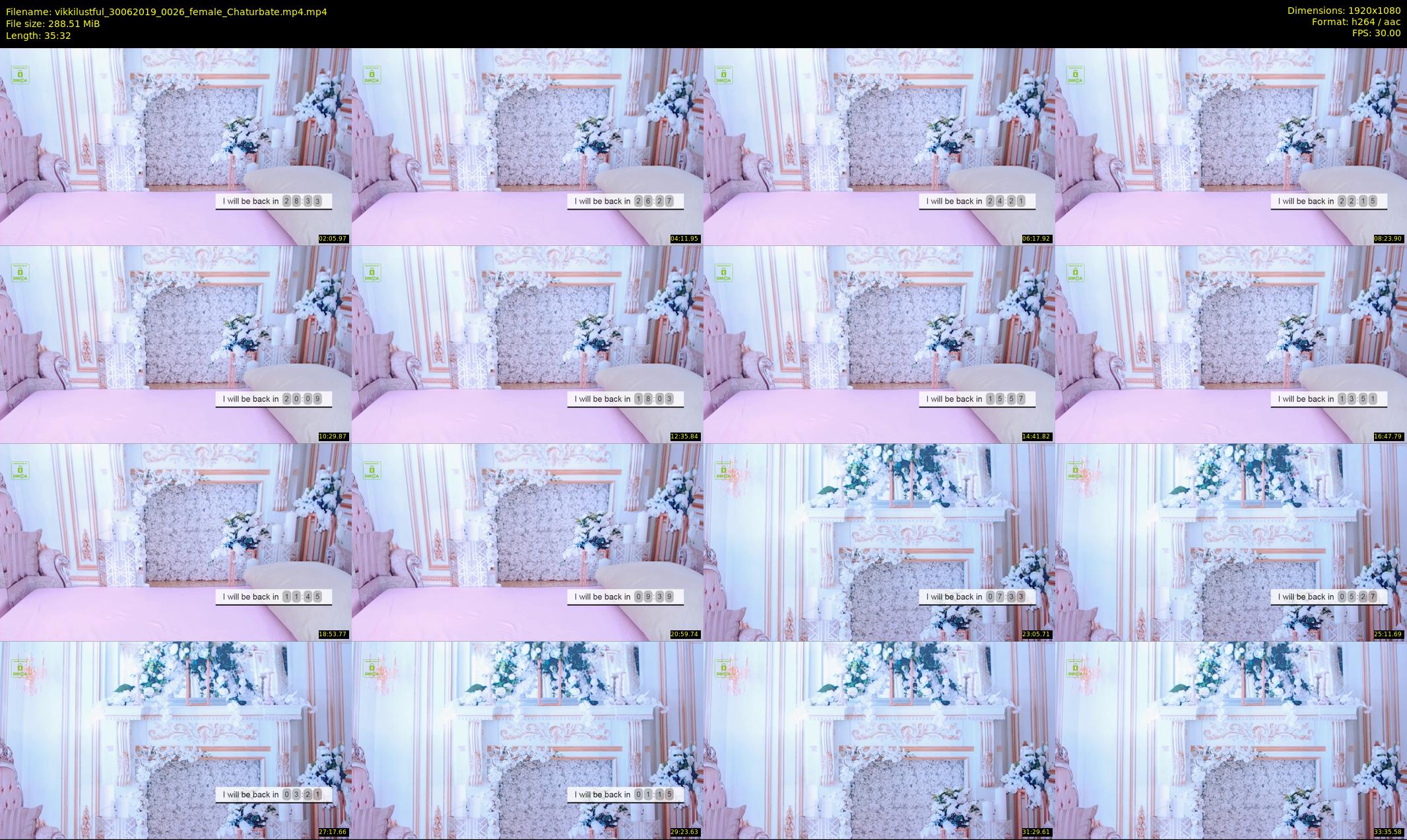 vikkilustful — 36 minute Chaturbate female cam show recording, 1080p, Jun 30, 2019