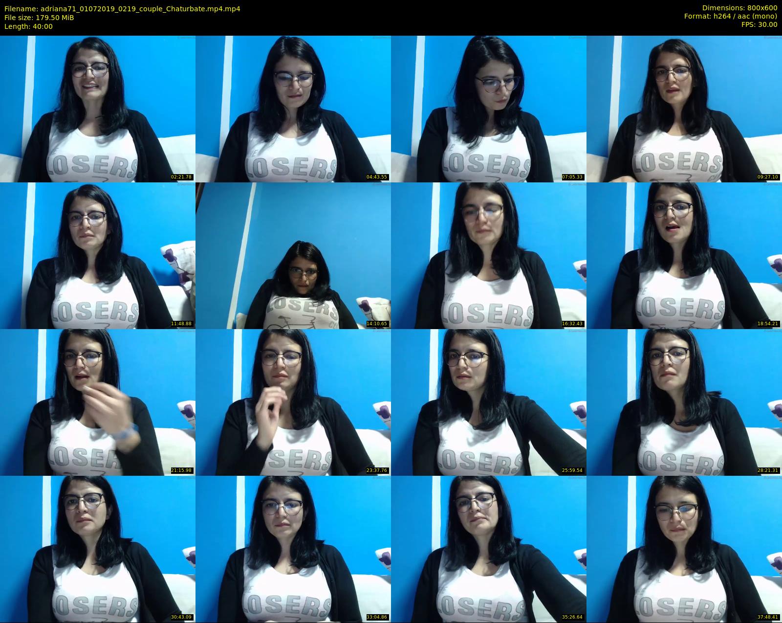 adriana71 — 40 minute Chaturbate couple cam show recording, 480p, Jul 1, 2019
