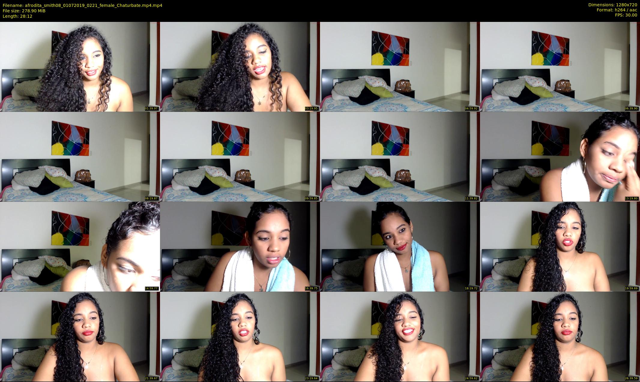 afrodita_smith08 — 29 minute Chaturbate female cam show recording, 720p, Jul 1, 2019
