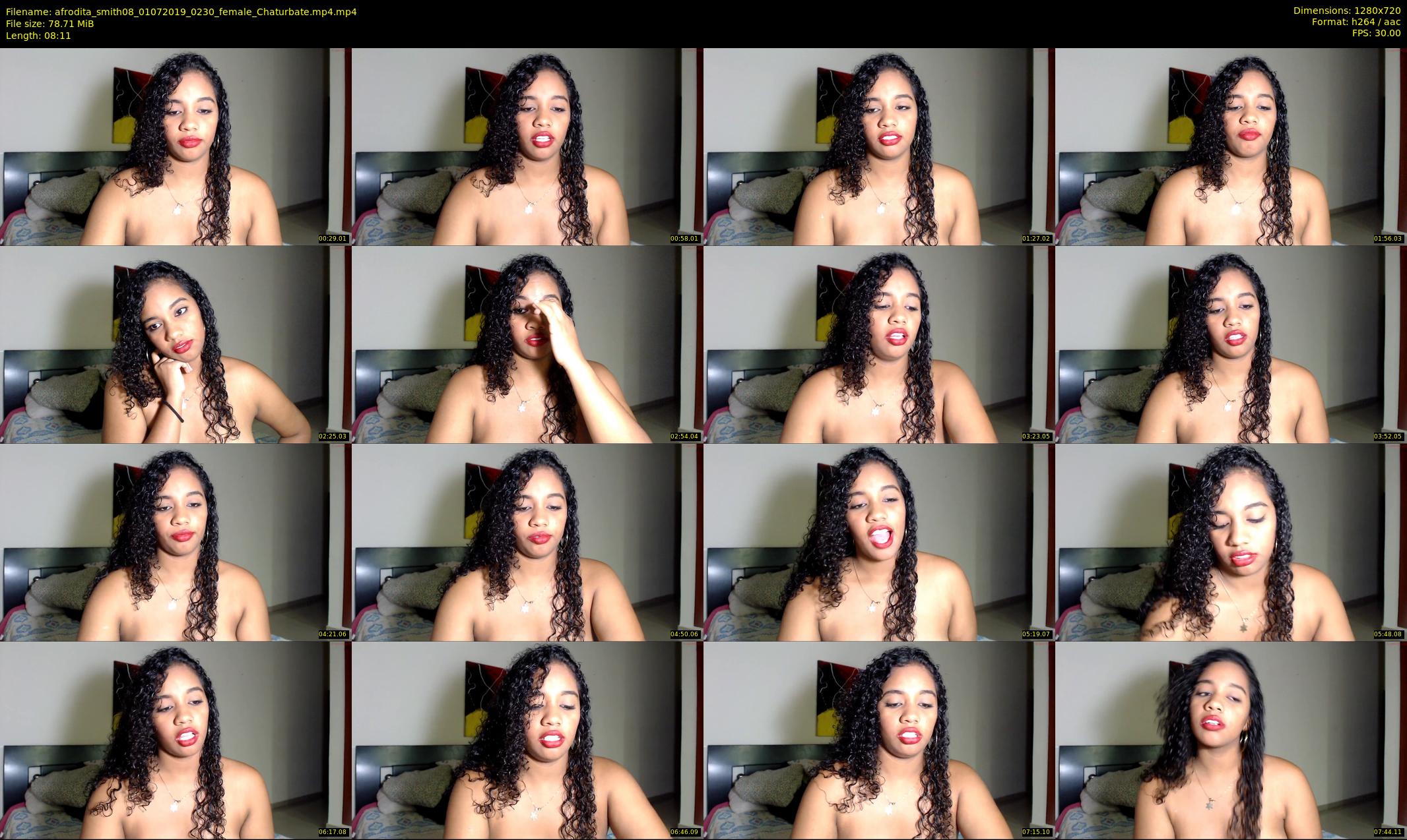 afrodita_smith08 — 9 minute Chaturbate female cam show recording, 720p, Jul 1, 2019